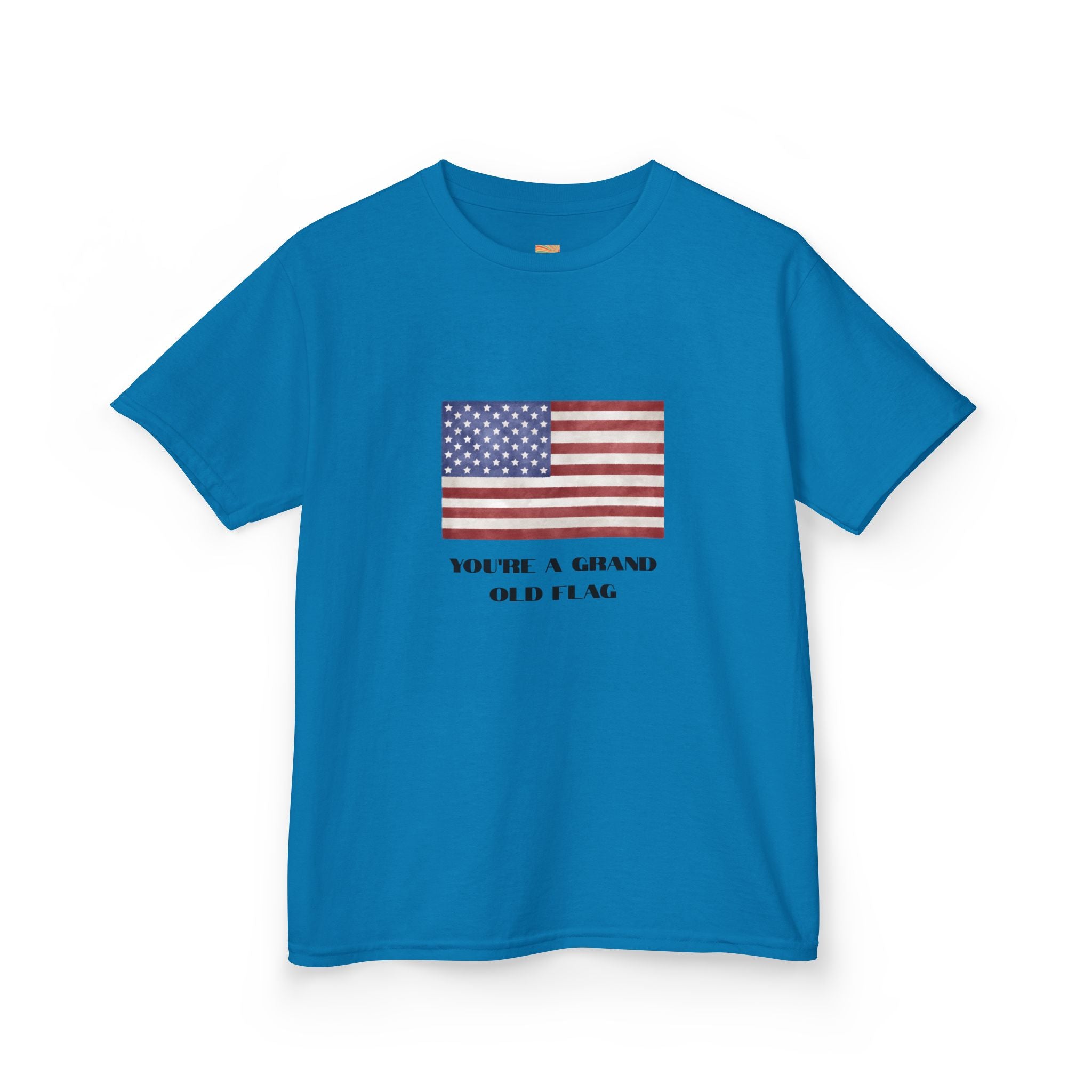 Kids American Flag Tee - "You're a Grand Old Flag" Patriotic Shirt