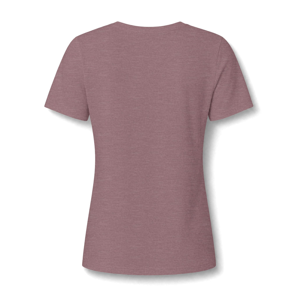 Cowgirl Boot Tee — Blue Floral Cowboy Boot with Bow V-Neck