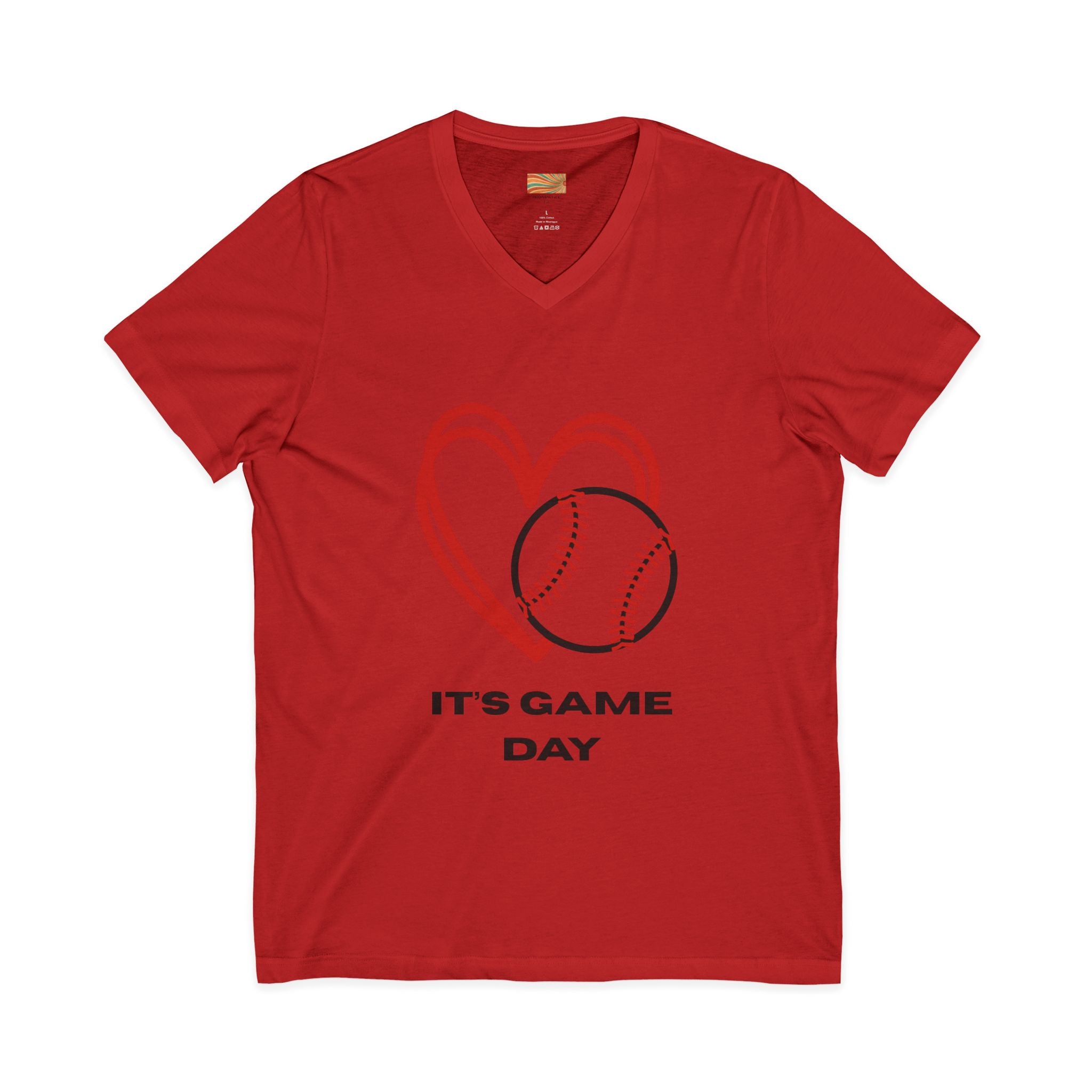 Game Day Baseball V-Neck Tee