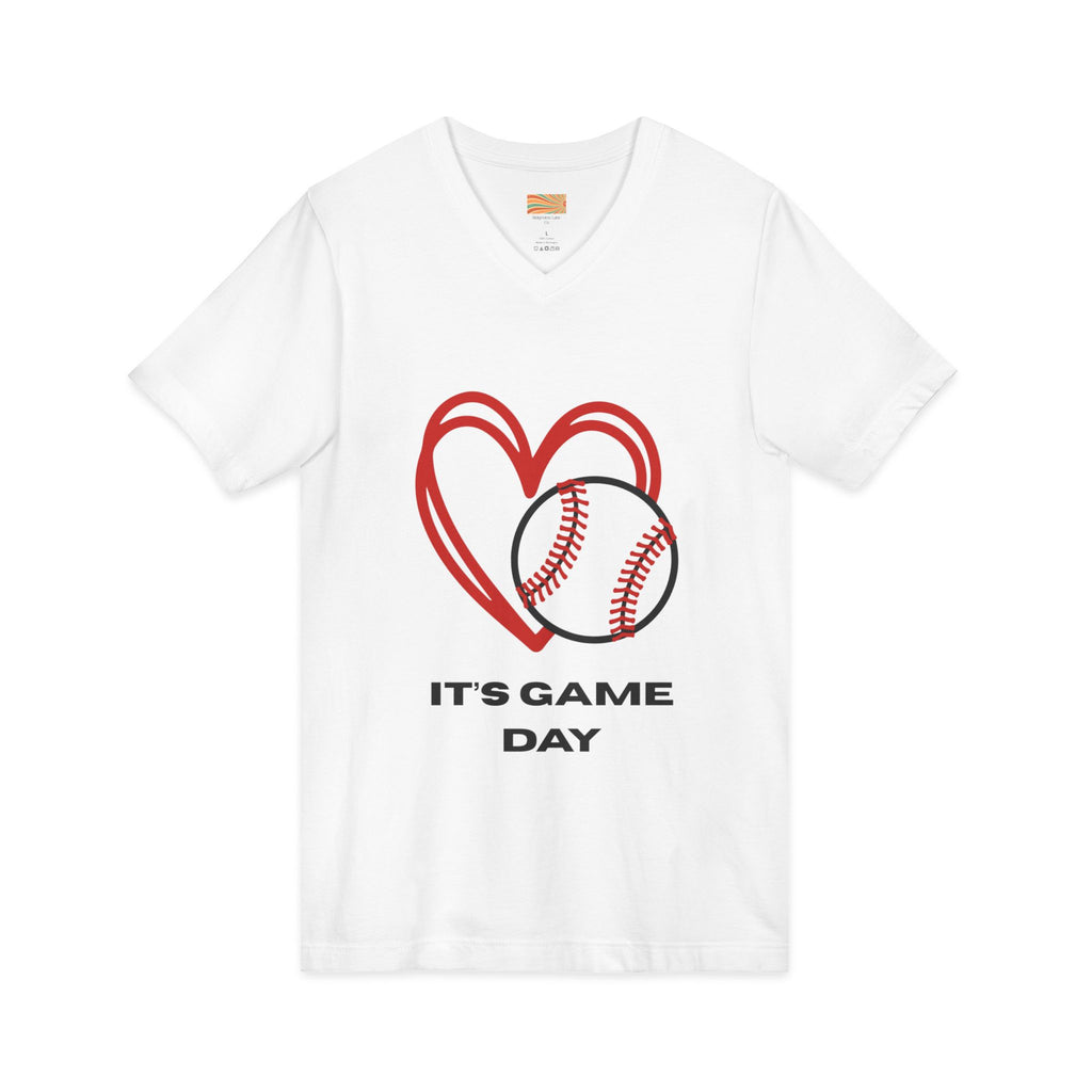 Game Day Baseball V-Neck Tee