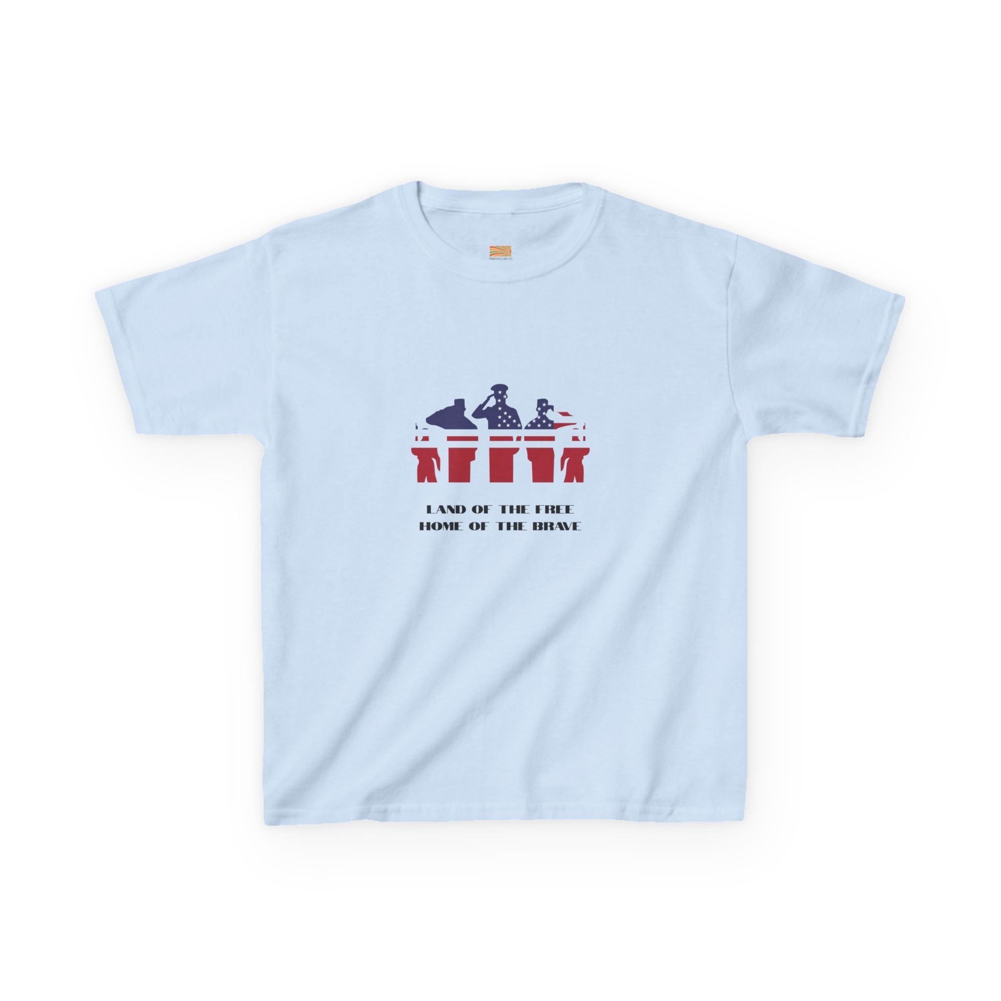 Kids Patriotic Drumline Tee — Red White Blue Band Graphic
