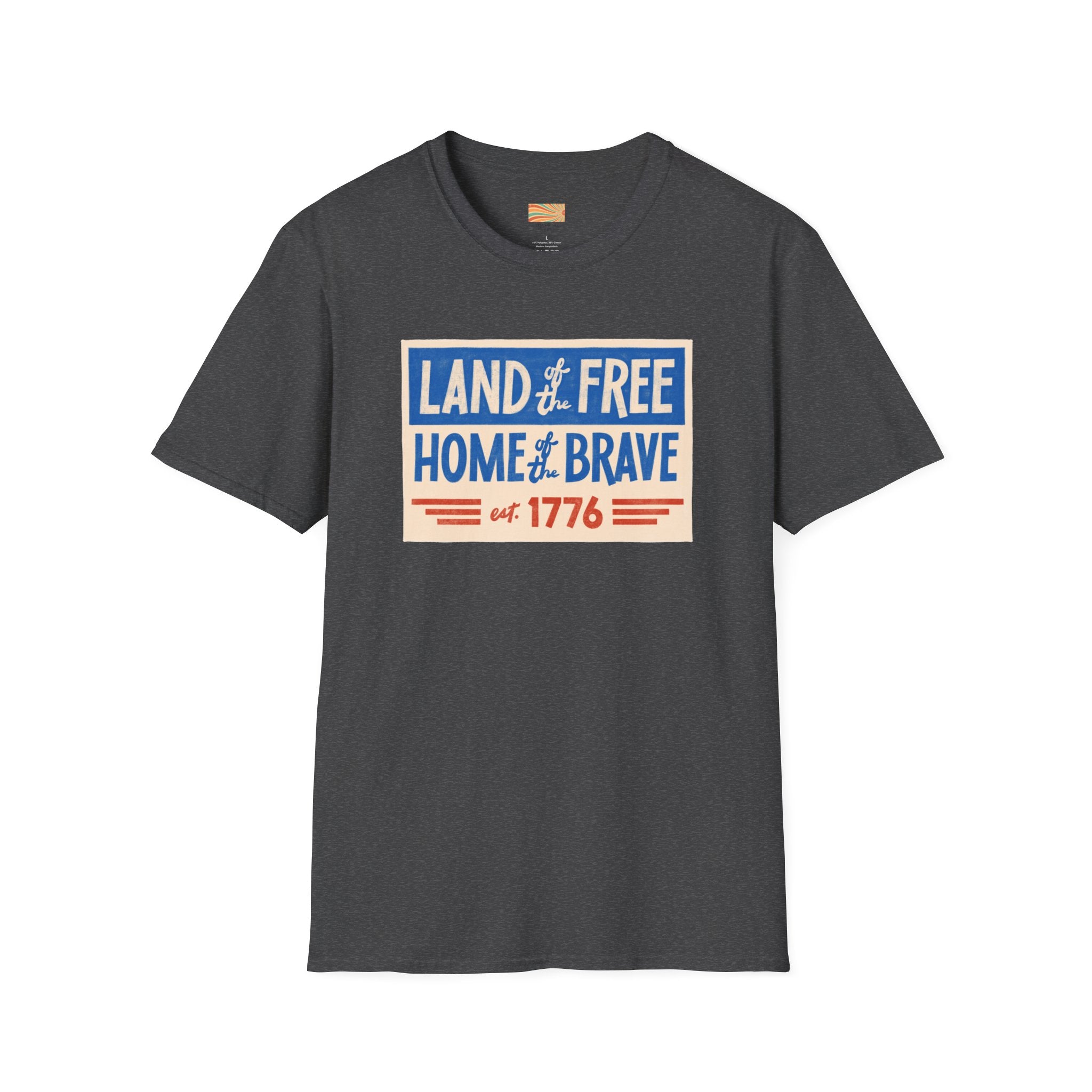 Land of the Free Home of the Brave Unisex Softstyle T-Shirt