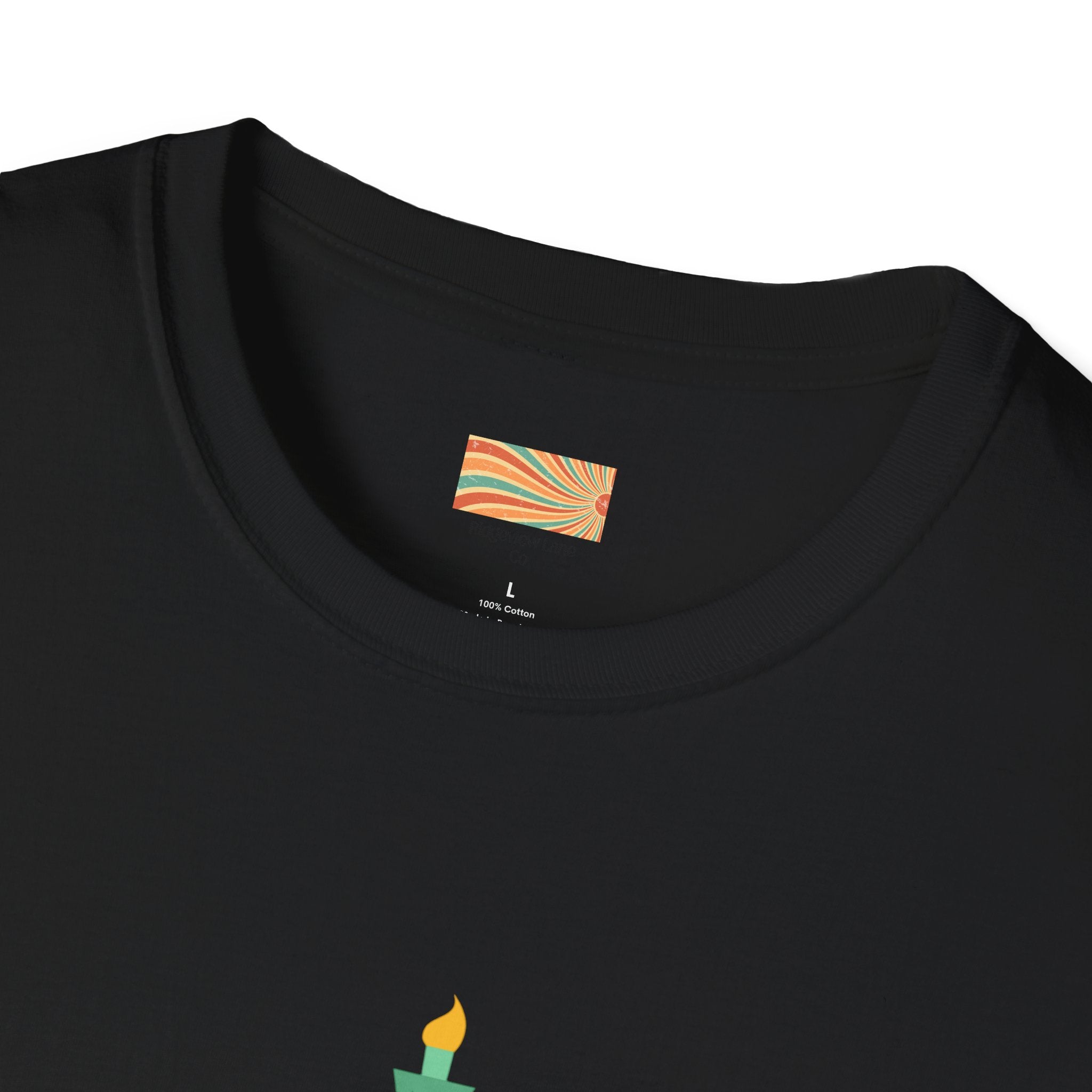 Statue of Liberty Flag backgroundUnisex Softstyle T-Shirt