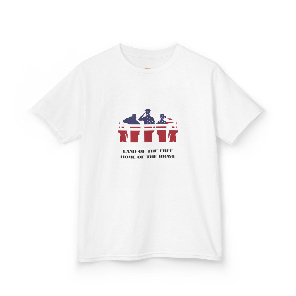 Kids Patriotic Drumline Tee — Red White Blue Band Graphic