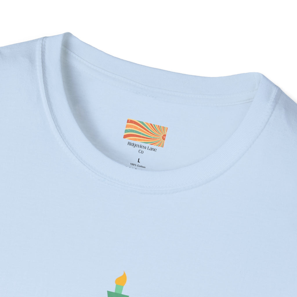 Statue of Liberty Flag backgroundUnisex Softstyle T-Shirt