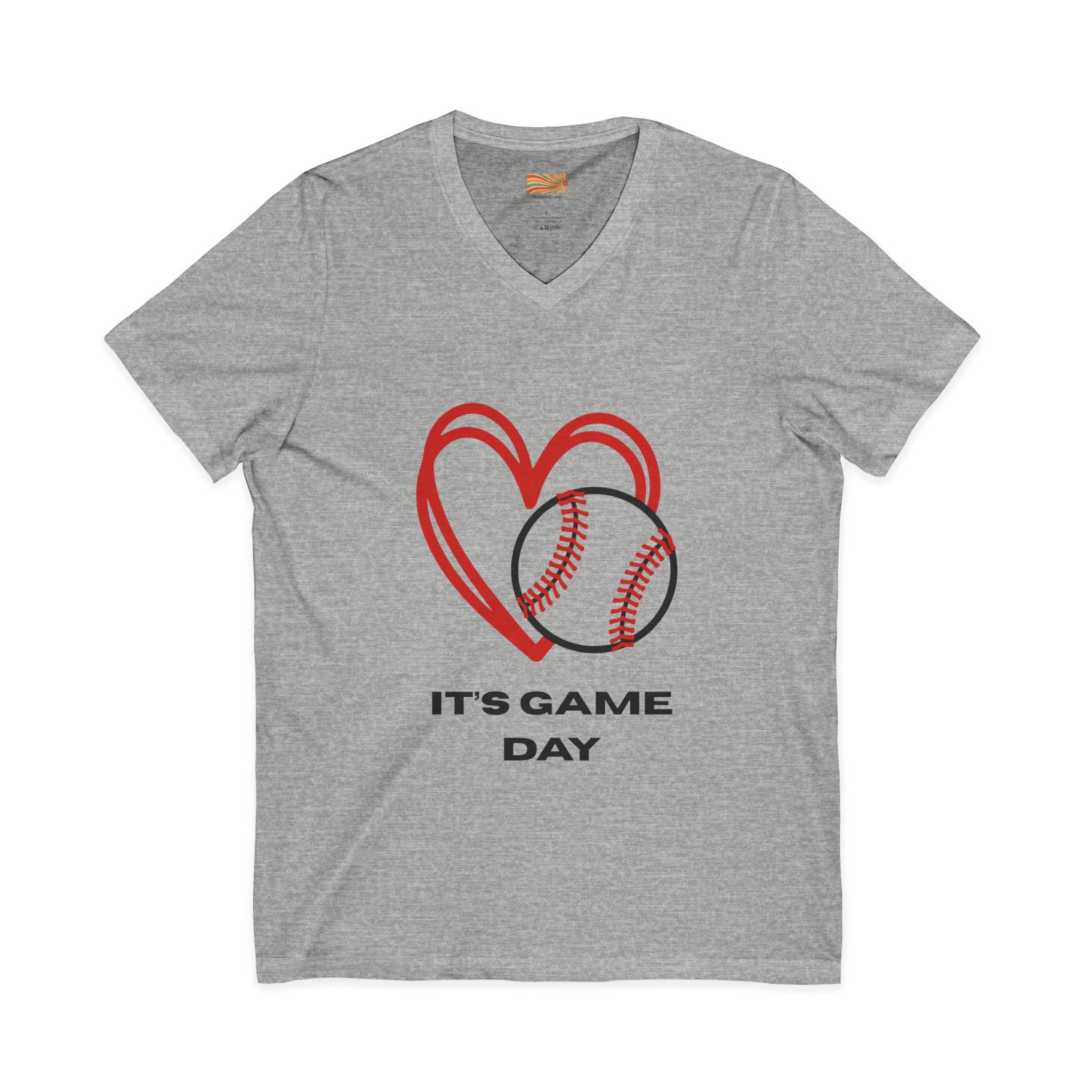 Game Day Baseball V-Neck Tee