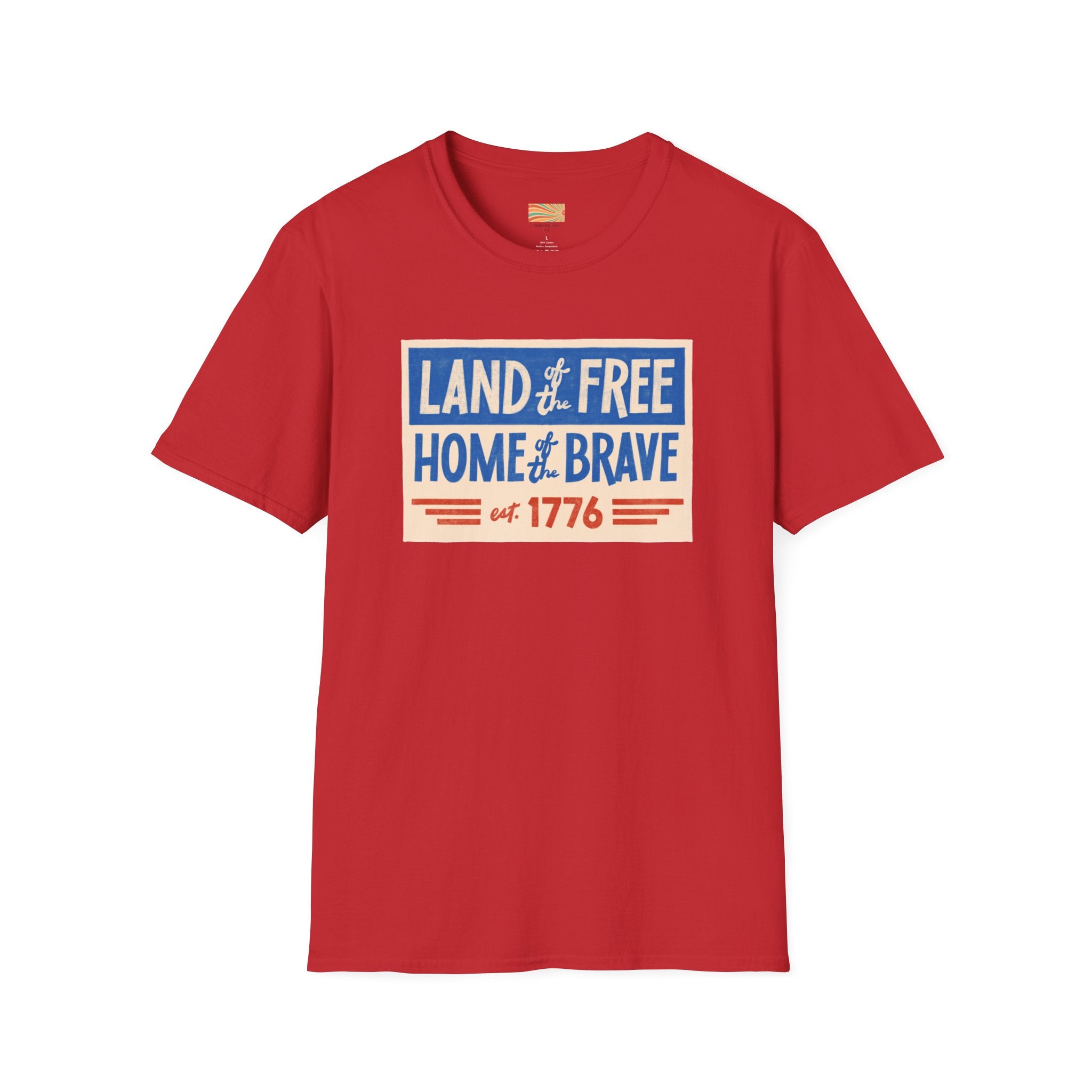 Land of the Free Home of the Brave Unisex Softstyle T-Shirt