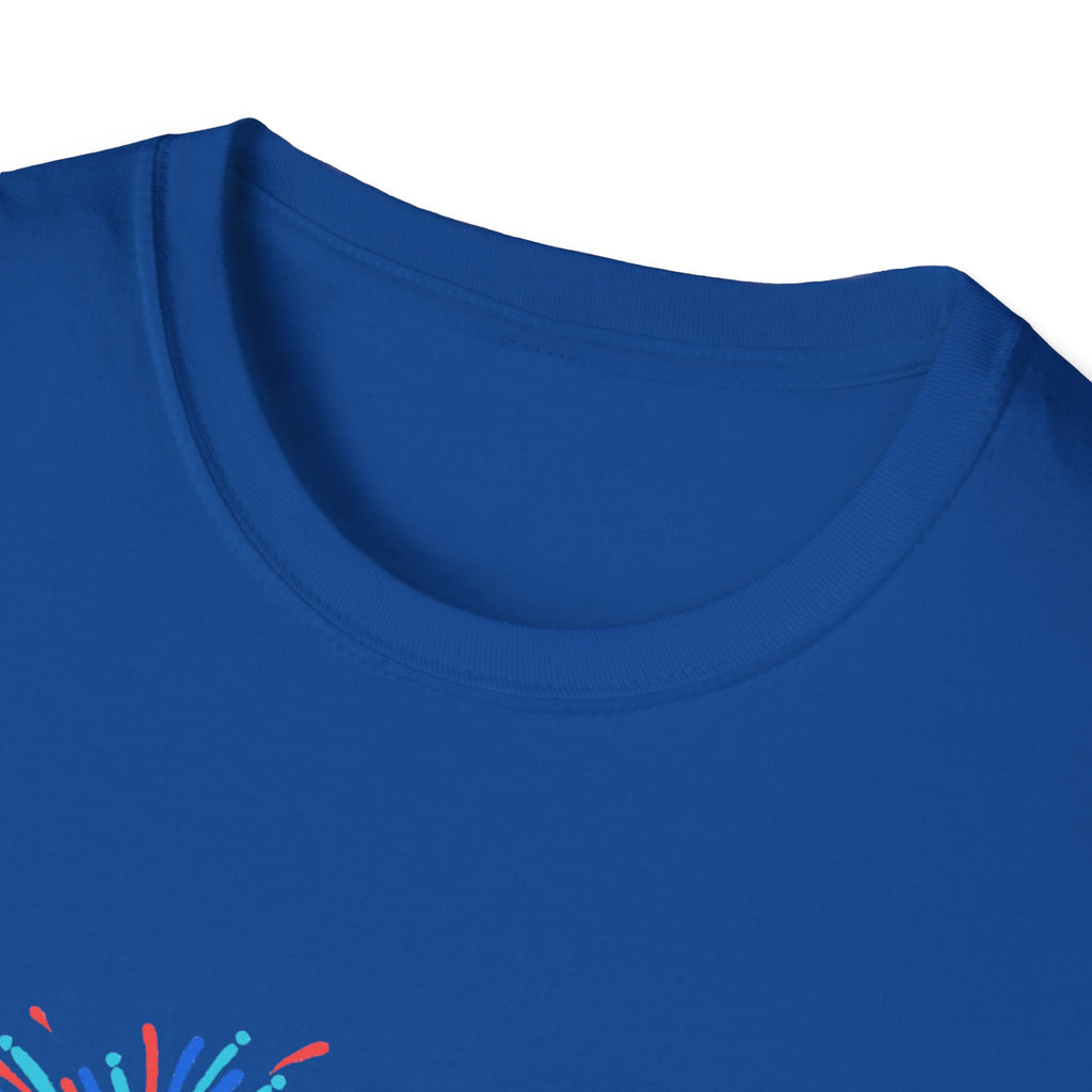 America with Fireworks Unisex Softstyle T-Shirt