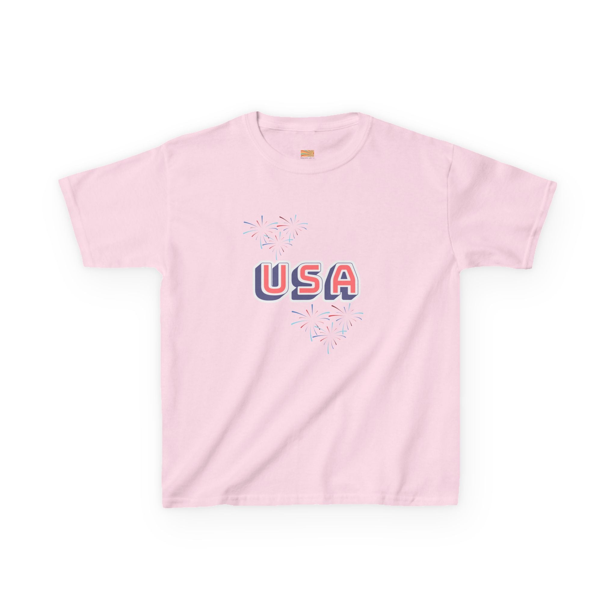 Kids USA Graphic Tee — Patriotic Red White Blue Kids T-Shirt for 4th of July