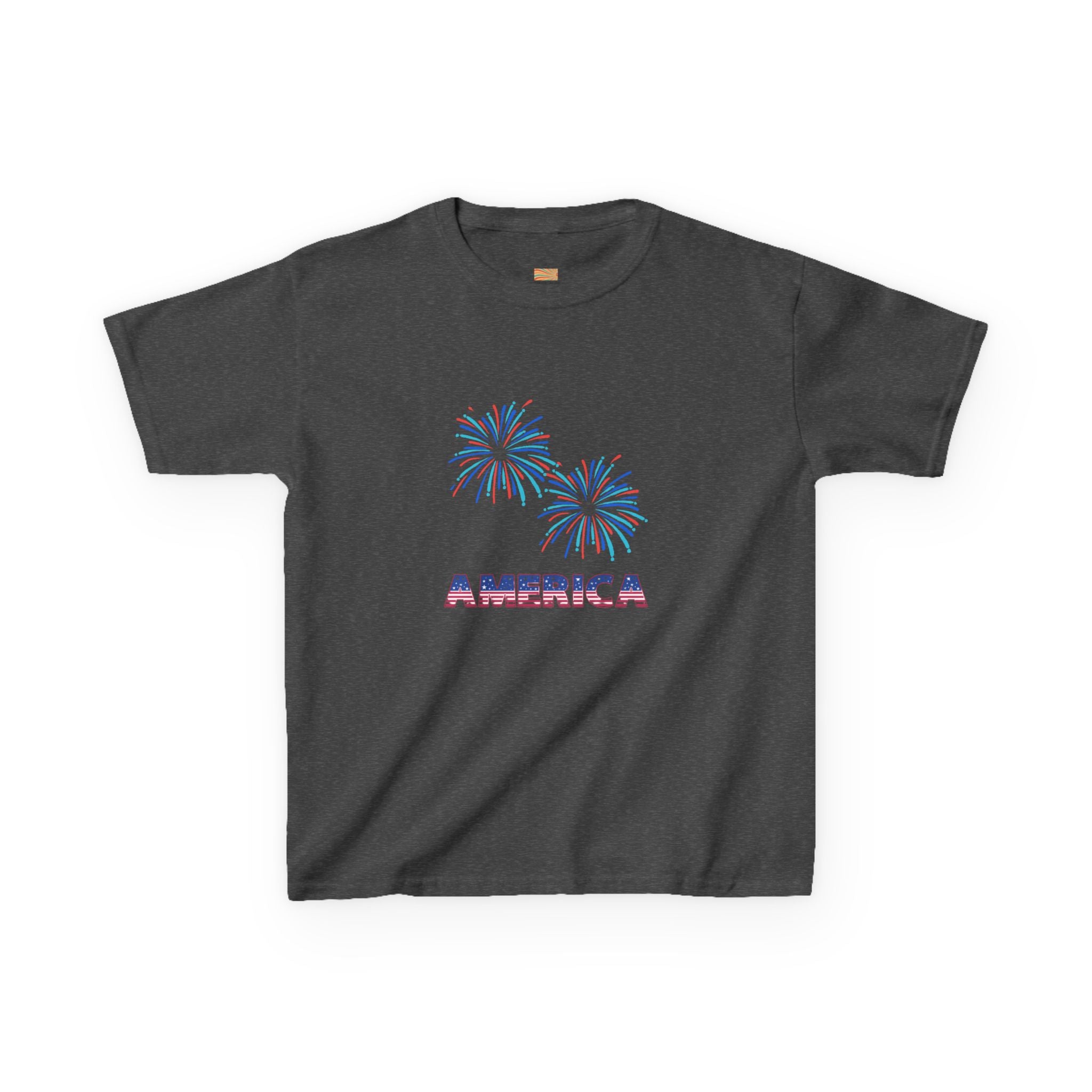 Kids Tee — 'America' Fireworks Patriotic 4th of July Shirt