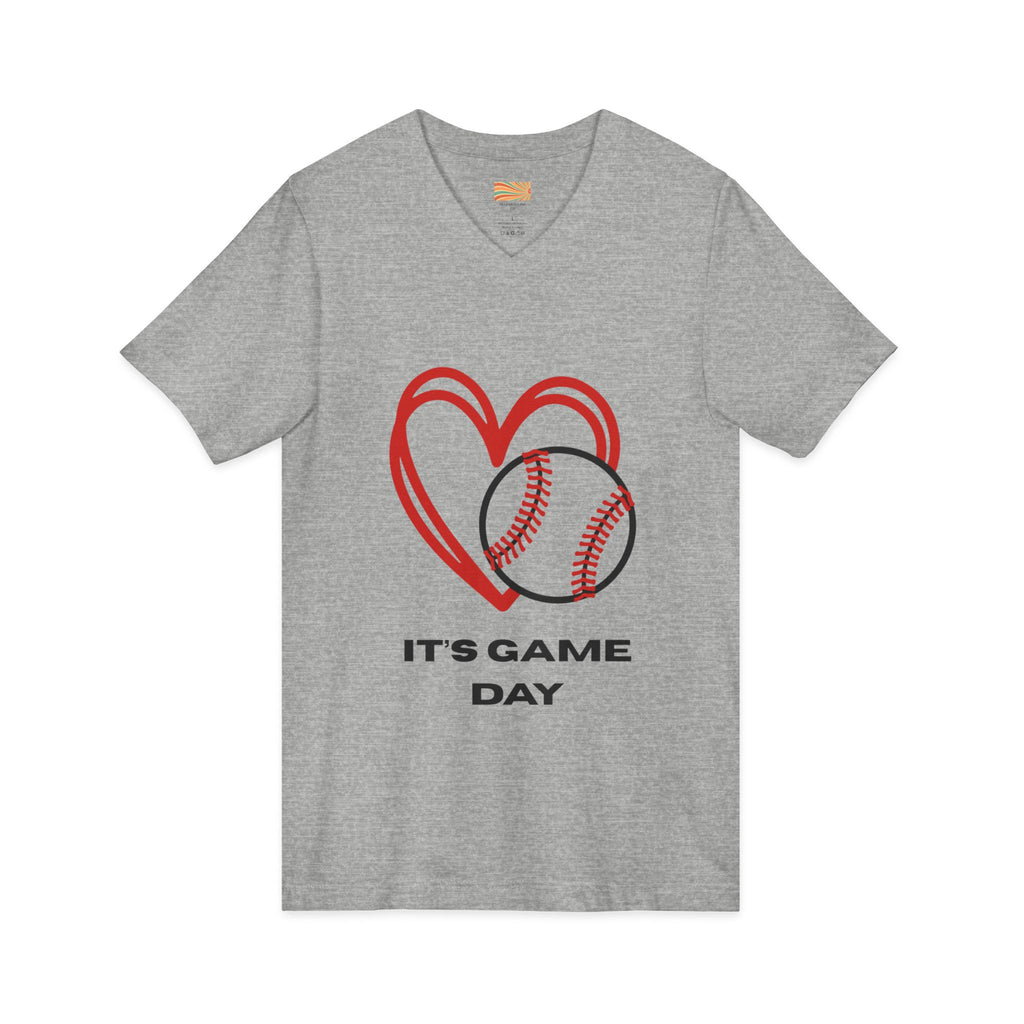 Game Day Baseball V-Neck Tee