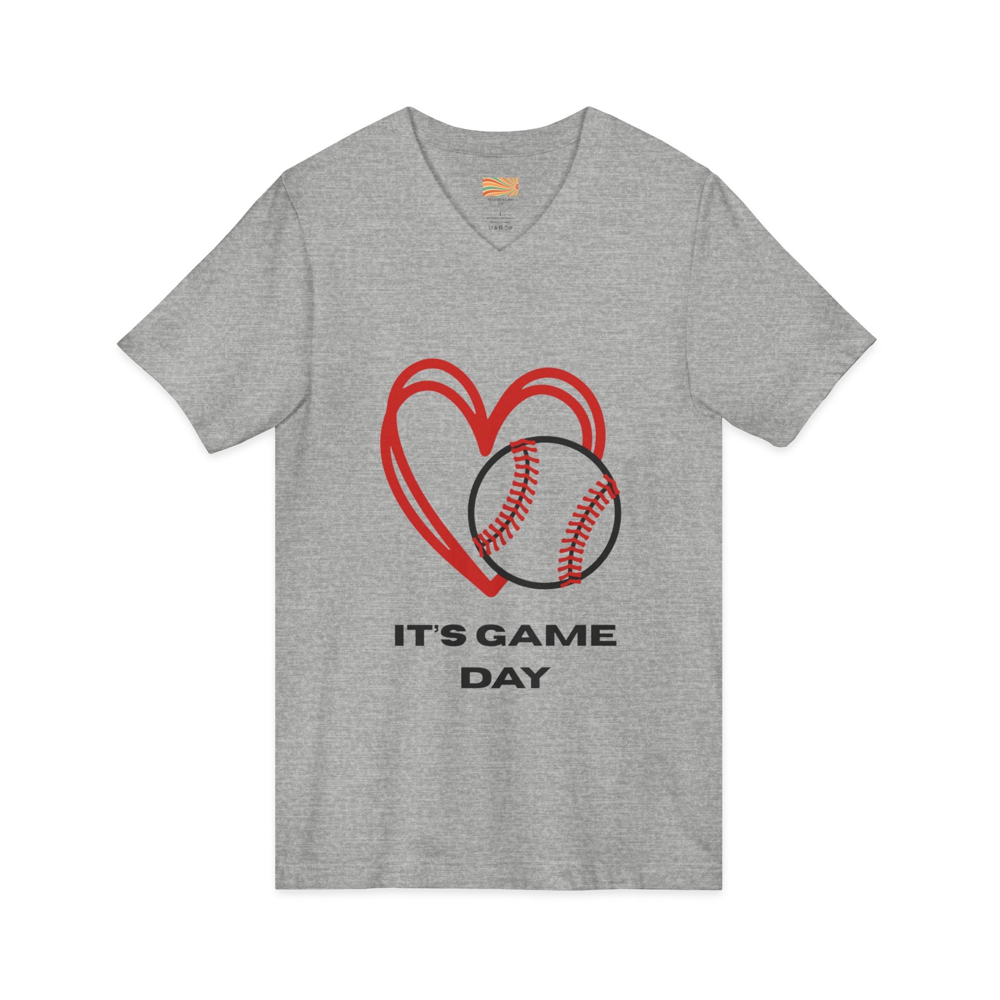 Game Day Baseball V-Neck Tee