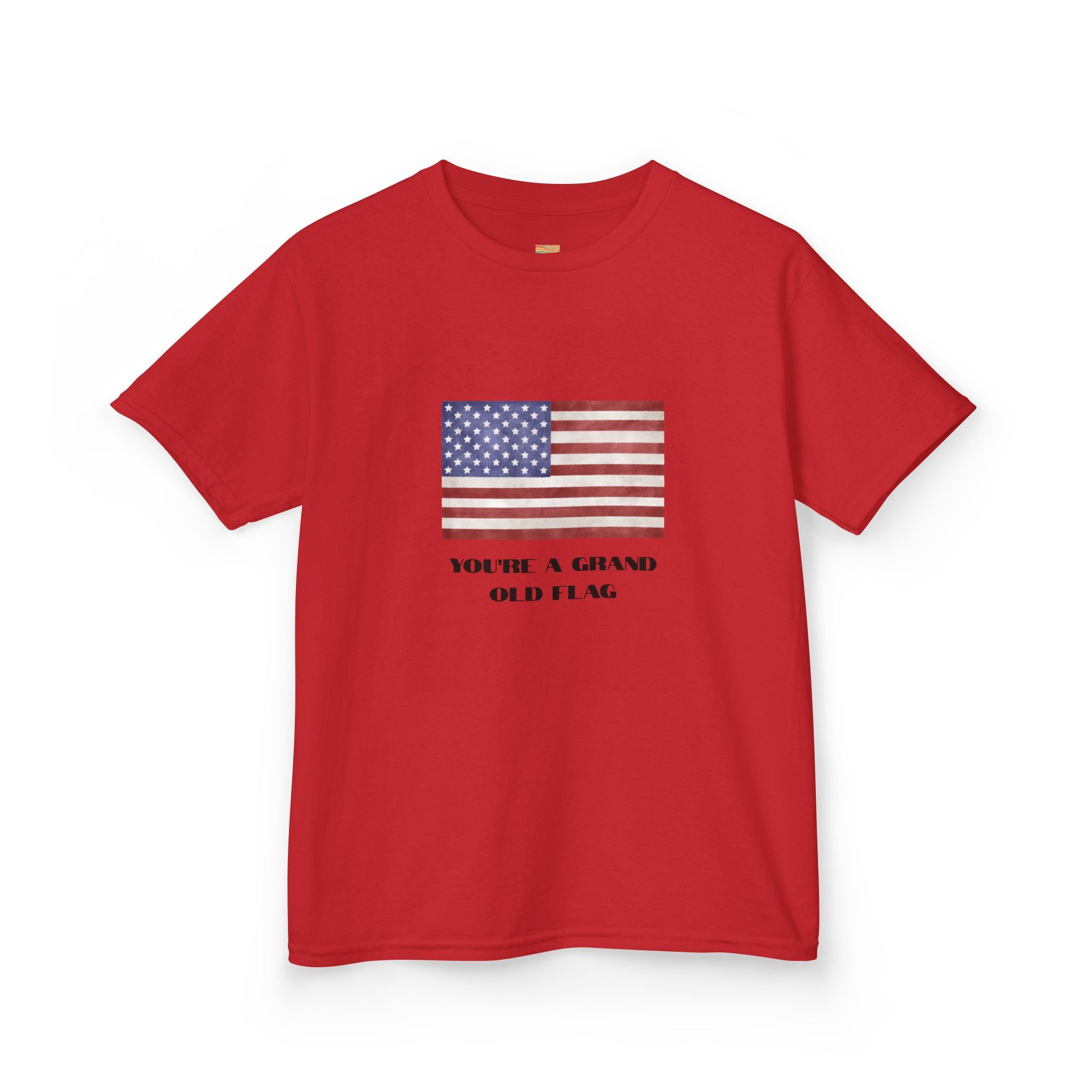 Kids American Flag Tee - "You're a Grand Old Flag" Patriotic Shirt