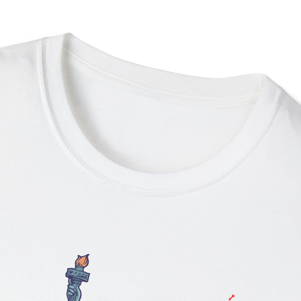 Statue of Liberty American Flag T-Shirt — Patriotic USA Independence Day Tee