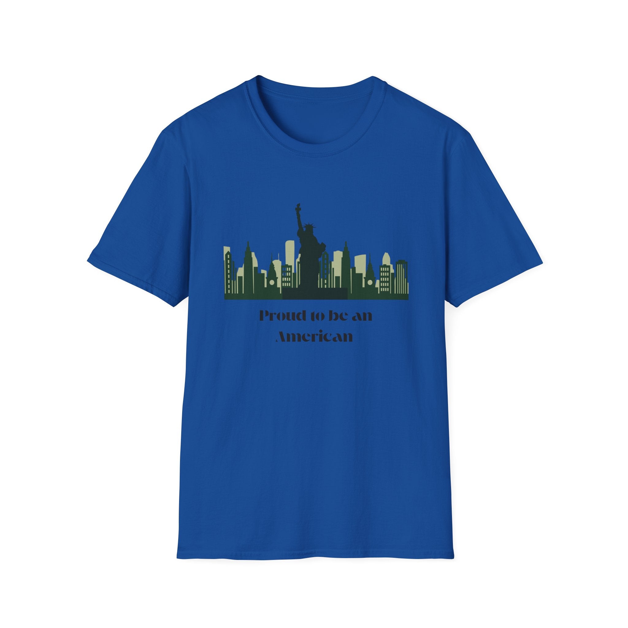 American Skyline T-Shirt — "Proud to be an American" Statue of Liberty Tee