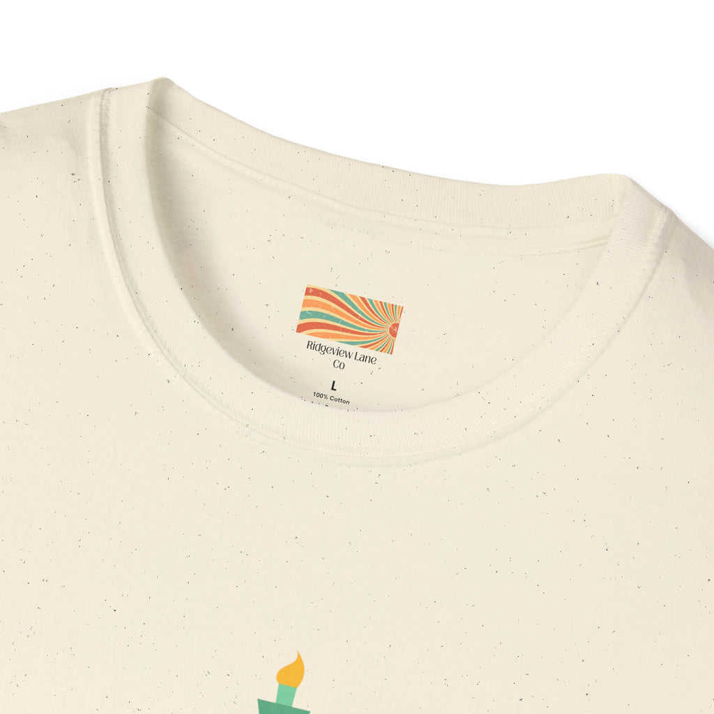 Statue of Liberty Flag backgroundUnisex Softstyle T-Shirt