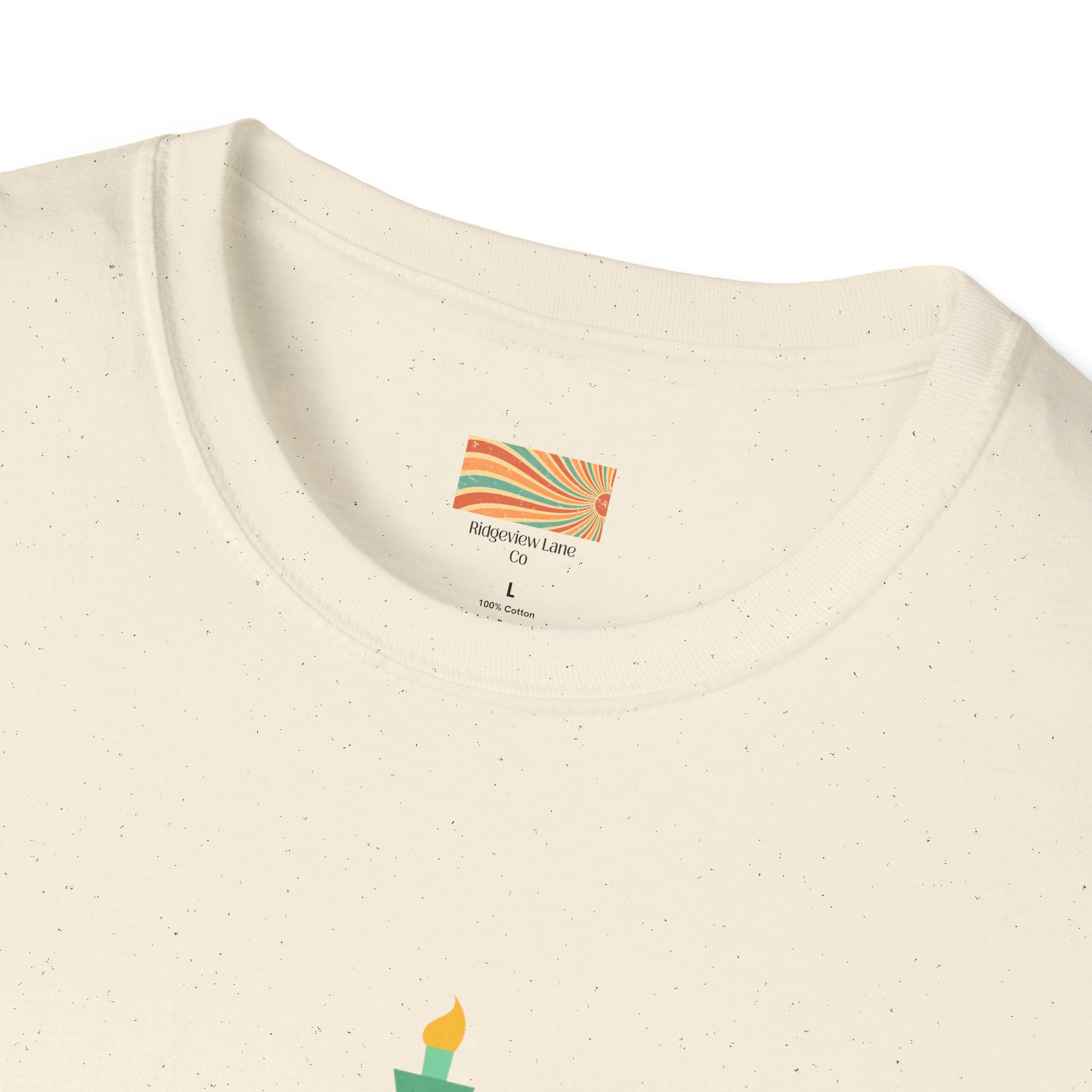 Statue of Liberty Flag backgroundUnisex Softstyle T-Shirt