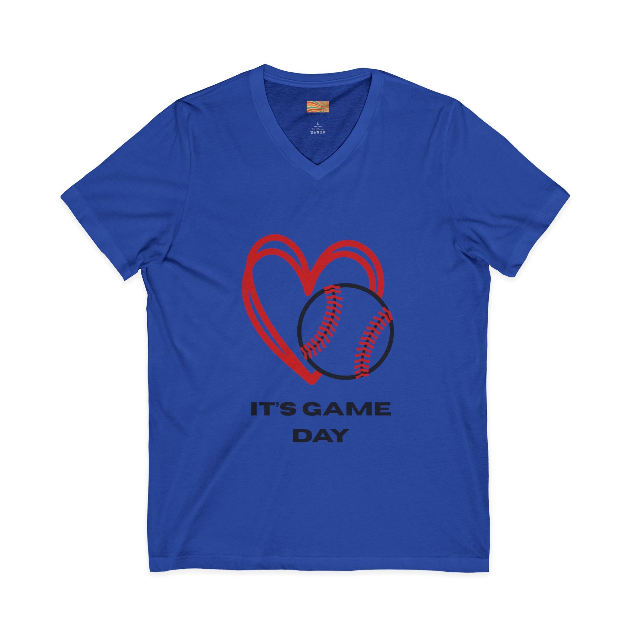 Game Day Baseball V-Neck Tee