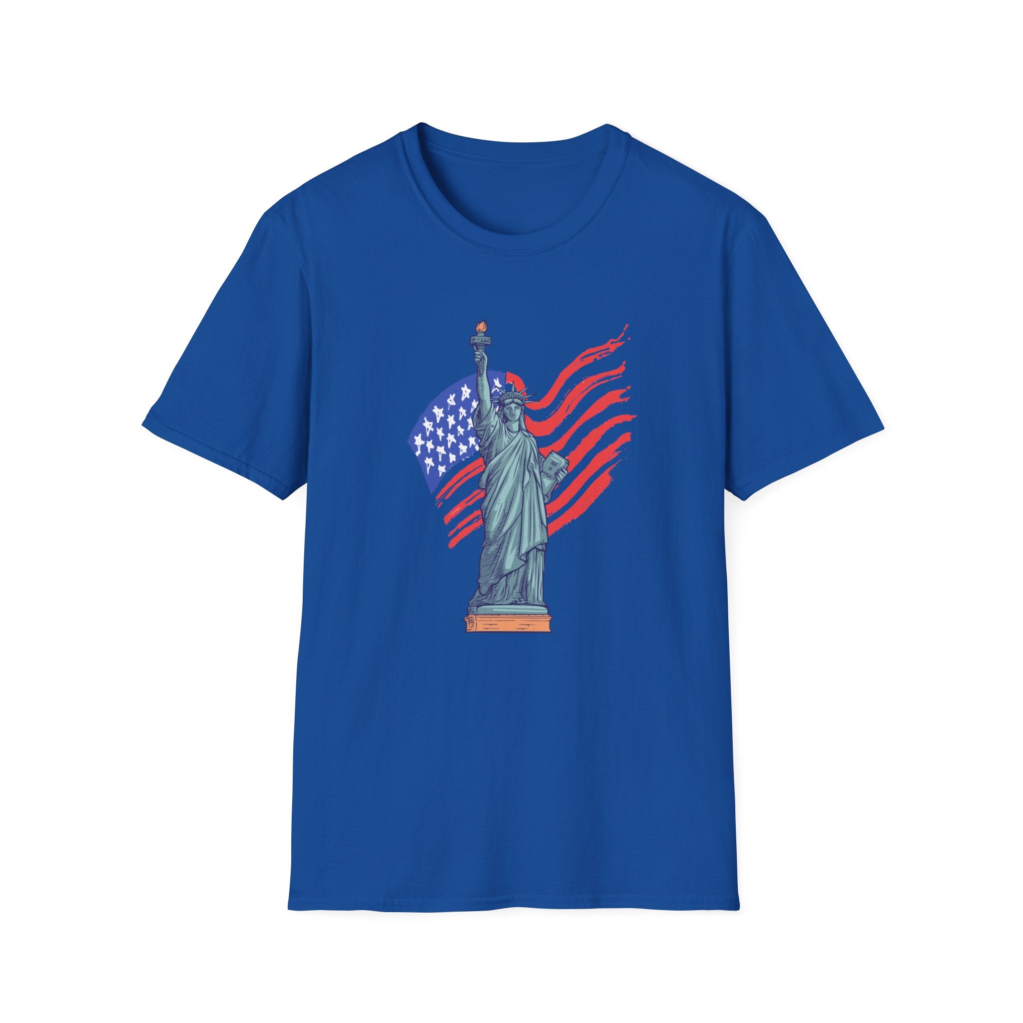 Statue of Liberty American Flag T-Shirt — Patriotic USA Independence Day Tee