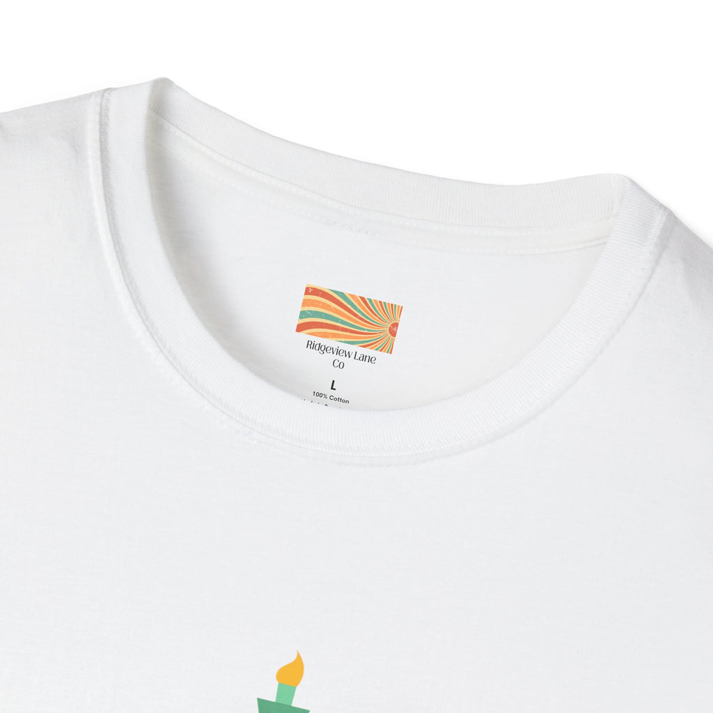 Statue of Liberty Flag backgroundUnisex Softstyle T-Shirt