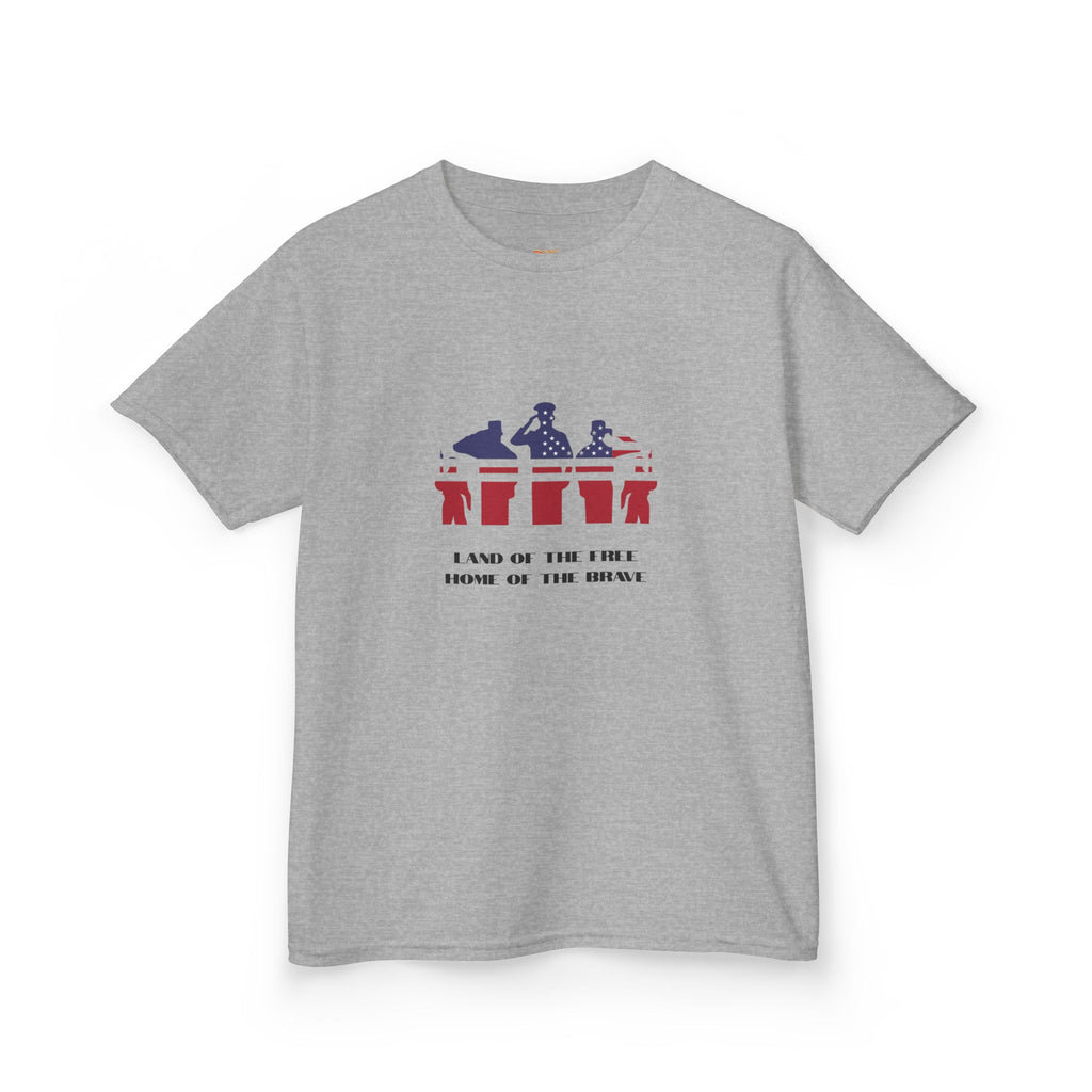 Kids Patriotic Drumline Tee — Red White Blue Band Graphic