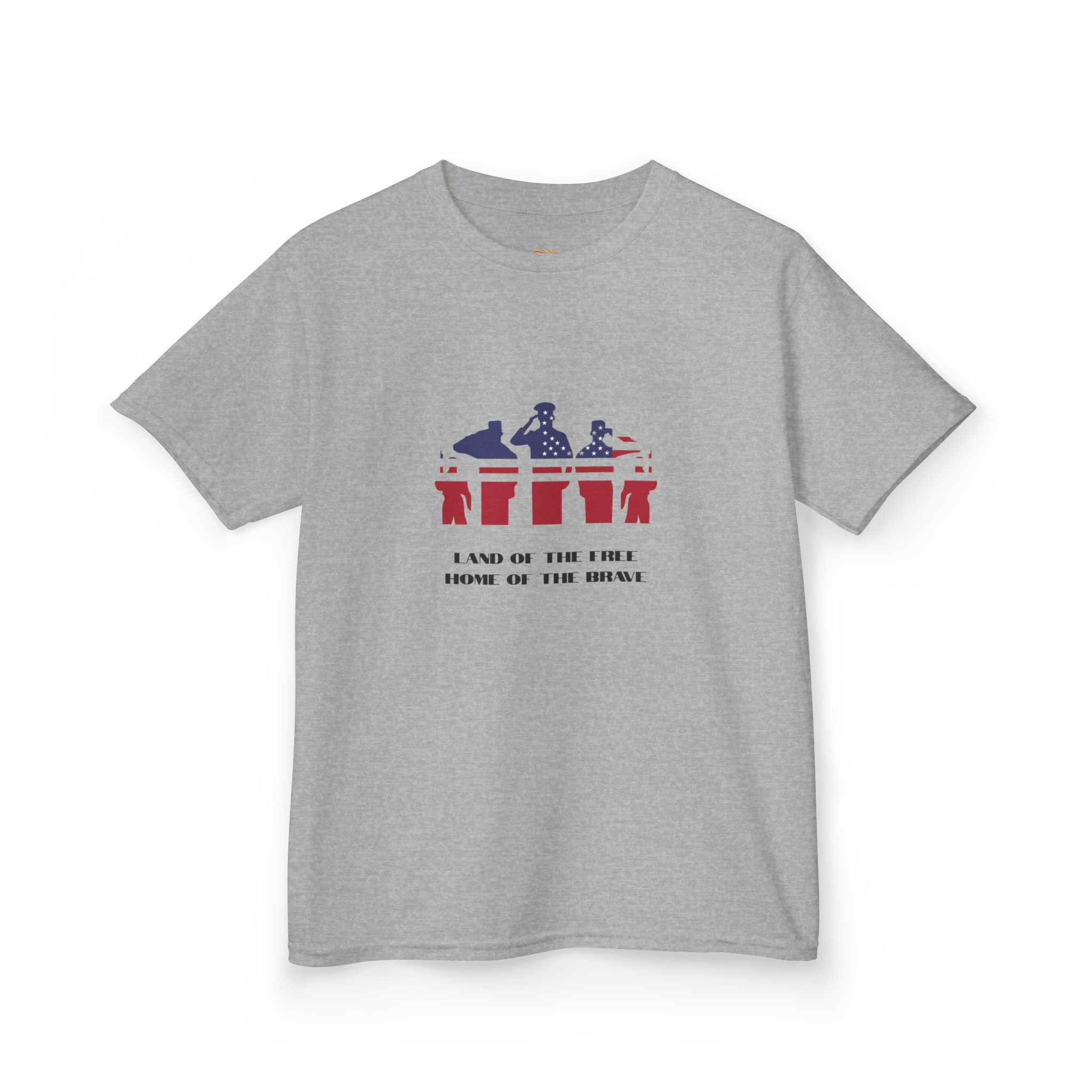 Kids Patriotic Drumline Tee — Red White Blue Band Graphic