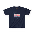 Kids USA Graphic Tee — Patriotic Red White Blue Kids T-Shirt for 4th of July