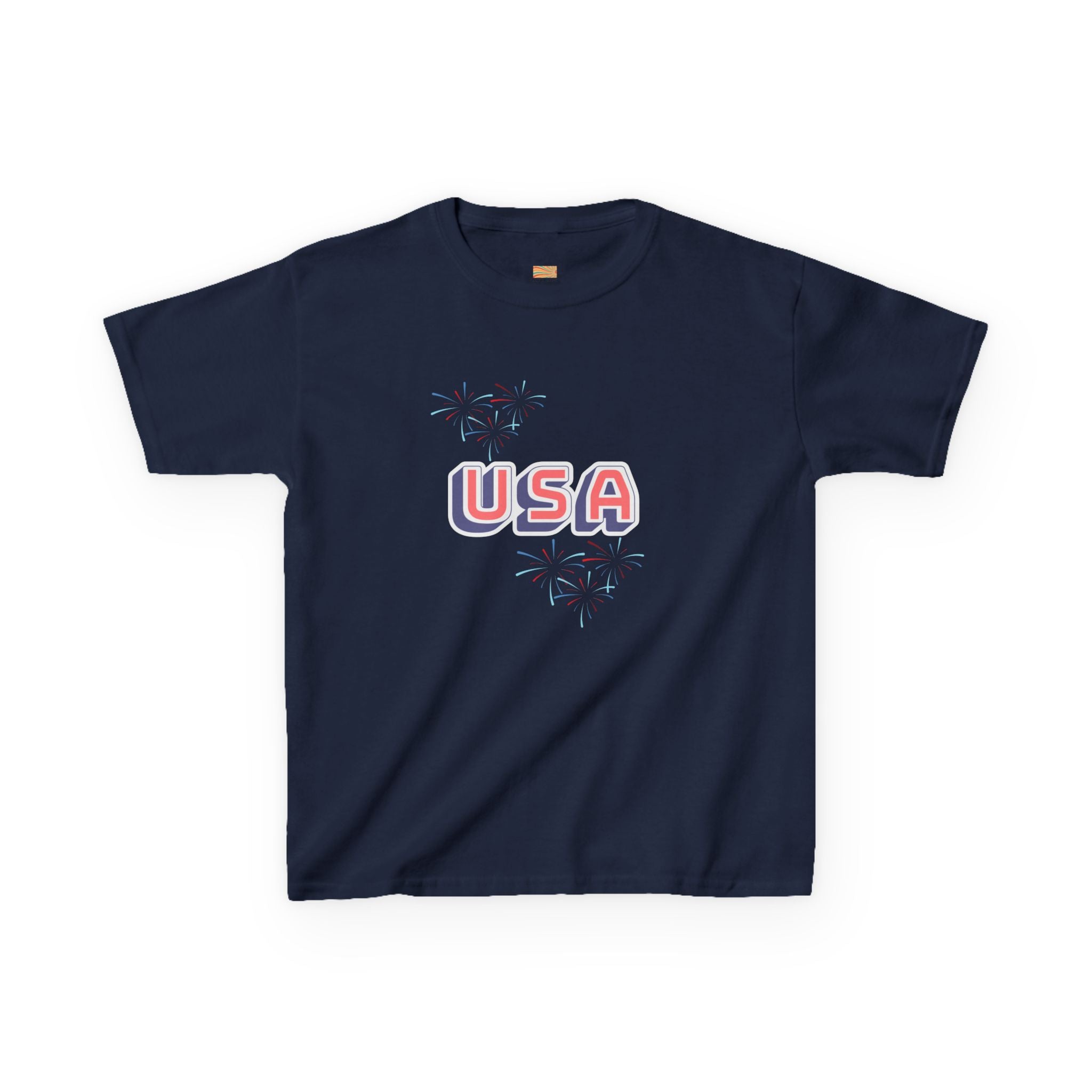 Kids USA Graphic Tee — Patriotic Red White Blue Kids T-Shirt for 4th of July