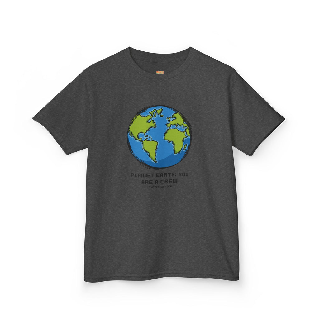 Kids Tee — Cute Earth Graphic “Please Earth You Are A Crisis” Environmental Shirt