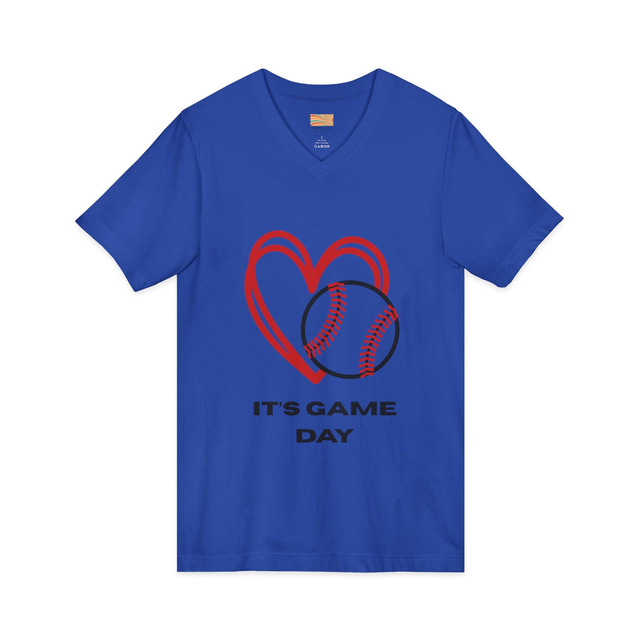Game Day Baseball V-Neck Tee
