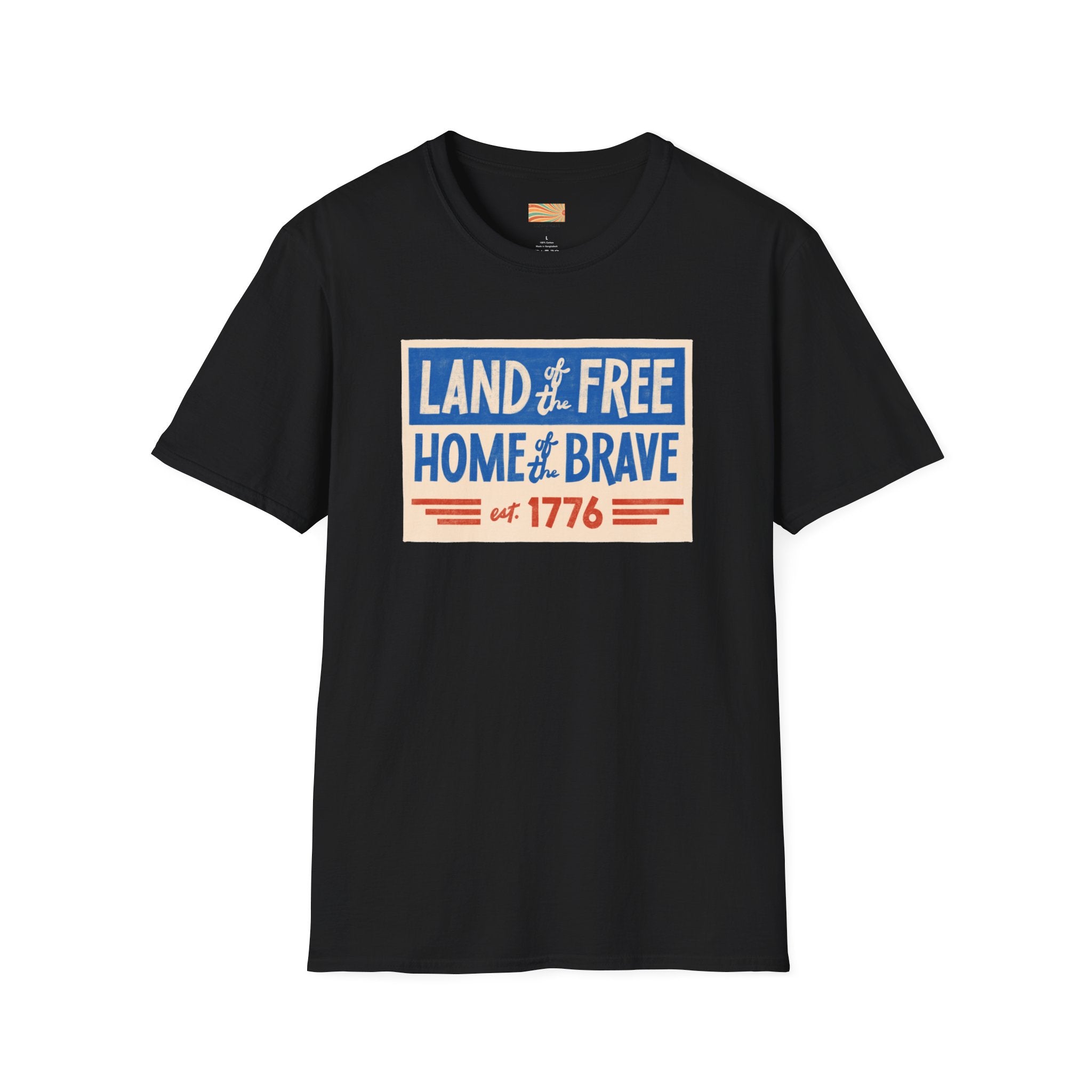 Land of the Free Home of the Brave Unisex Softstyle T-Shirt