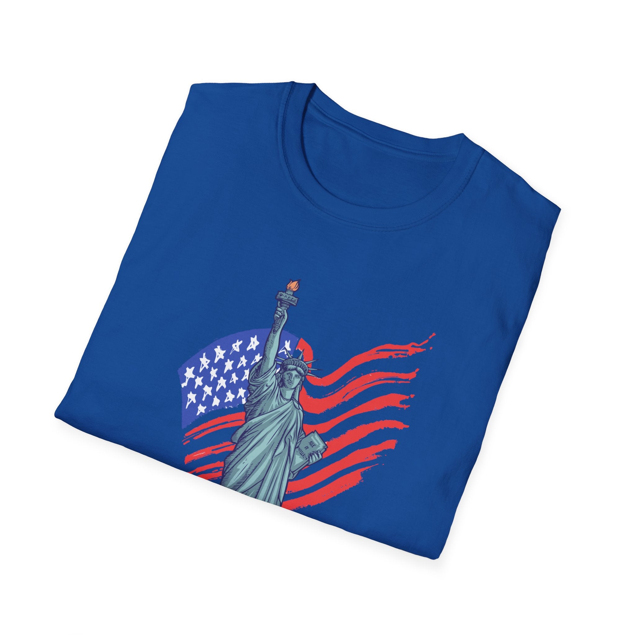 Statue of Liberty American Flag T-Shirt — Patriotic USA Independence Day Tee