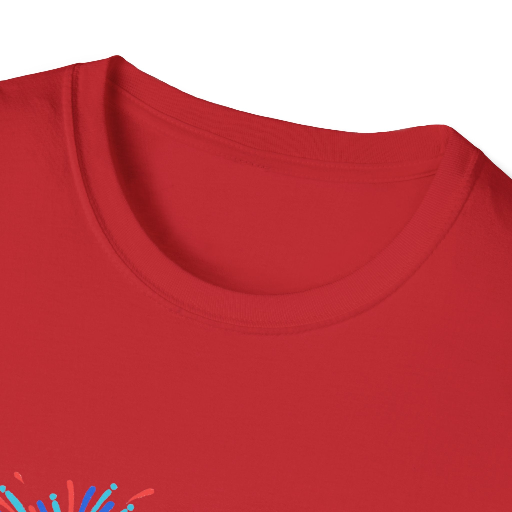 America with Fireworks Unisex Softstyle T-Shirt