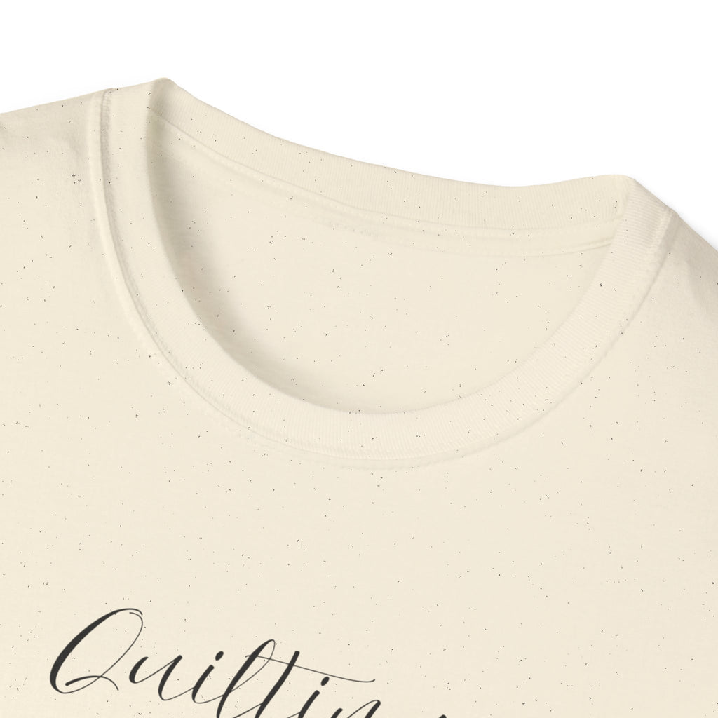 Quilting Is My Love Language T-Shirt — Pastel Quilt Block Graphic