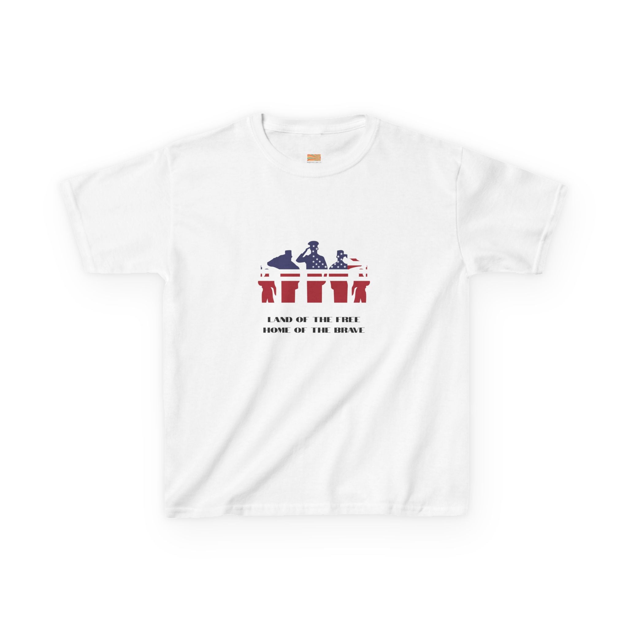 Kids Patriotic Drumline Tee — Red White Blue Band Graphic