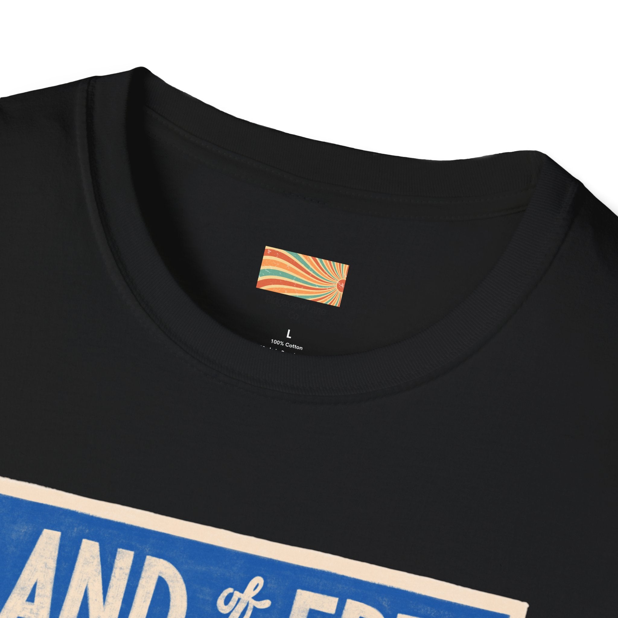 Land of the Free Home of the Brave Unisex Softstyle T-Shirt