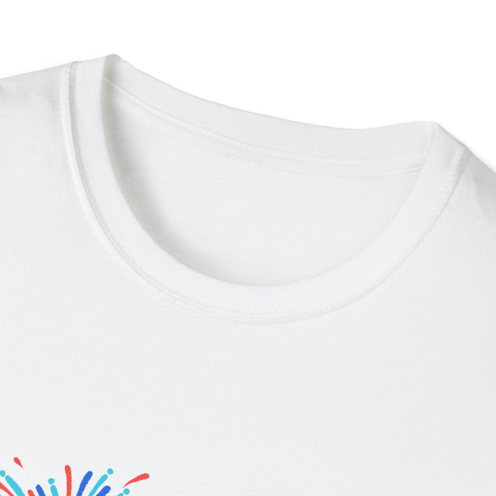 America with Fireworks Unisex Softstyle T-Shirt