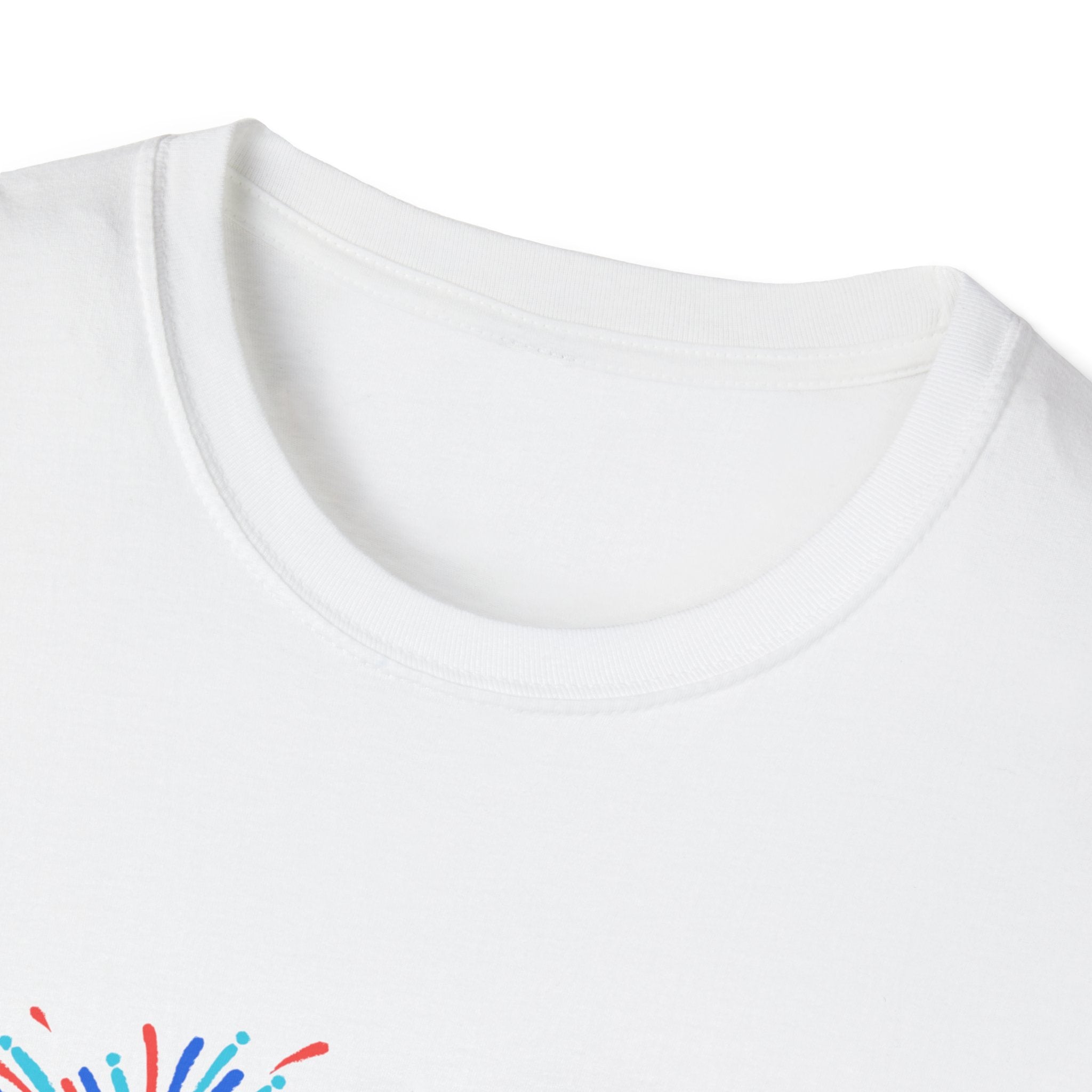 America with Fireworks Unisex Softstyle T-Shirt
