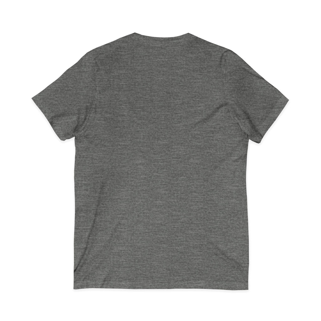 Baseball Silhouette V-Neck Tee — Vintage Script Baseball Players Shirt