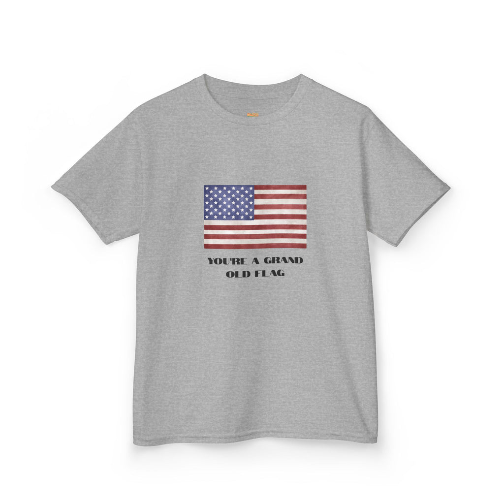 Kids American Flag Tee - "You're a Grand Old Flag" Patriotic Shirt