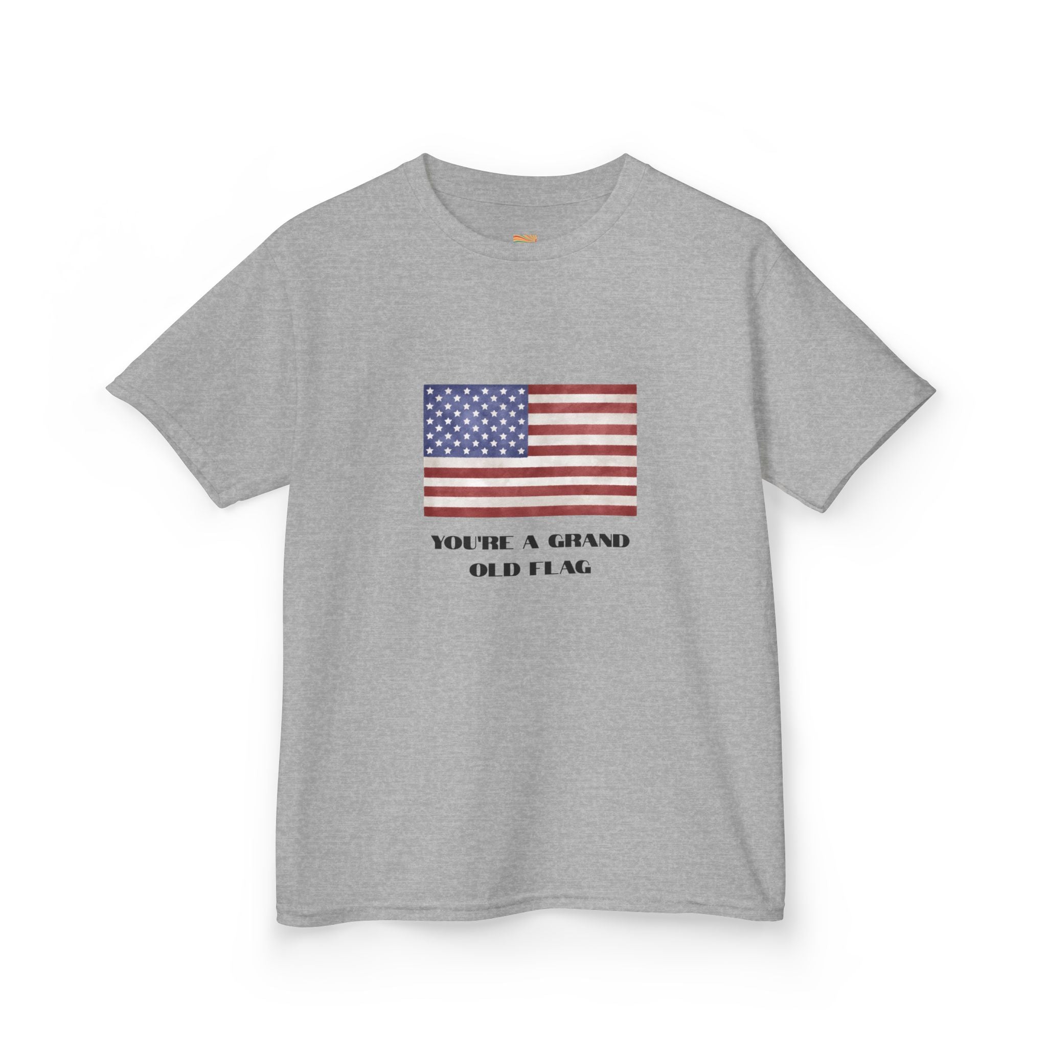 Kids American Flag Tee - "You're a Grand Old Flag" Patriotic Shirt