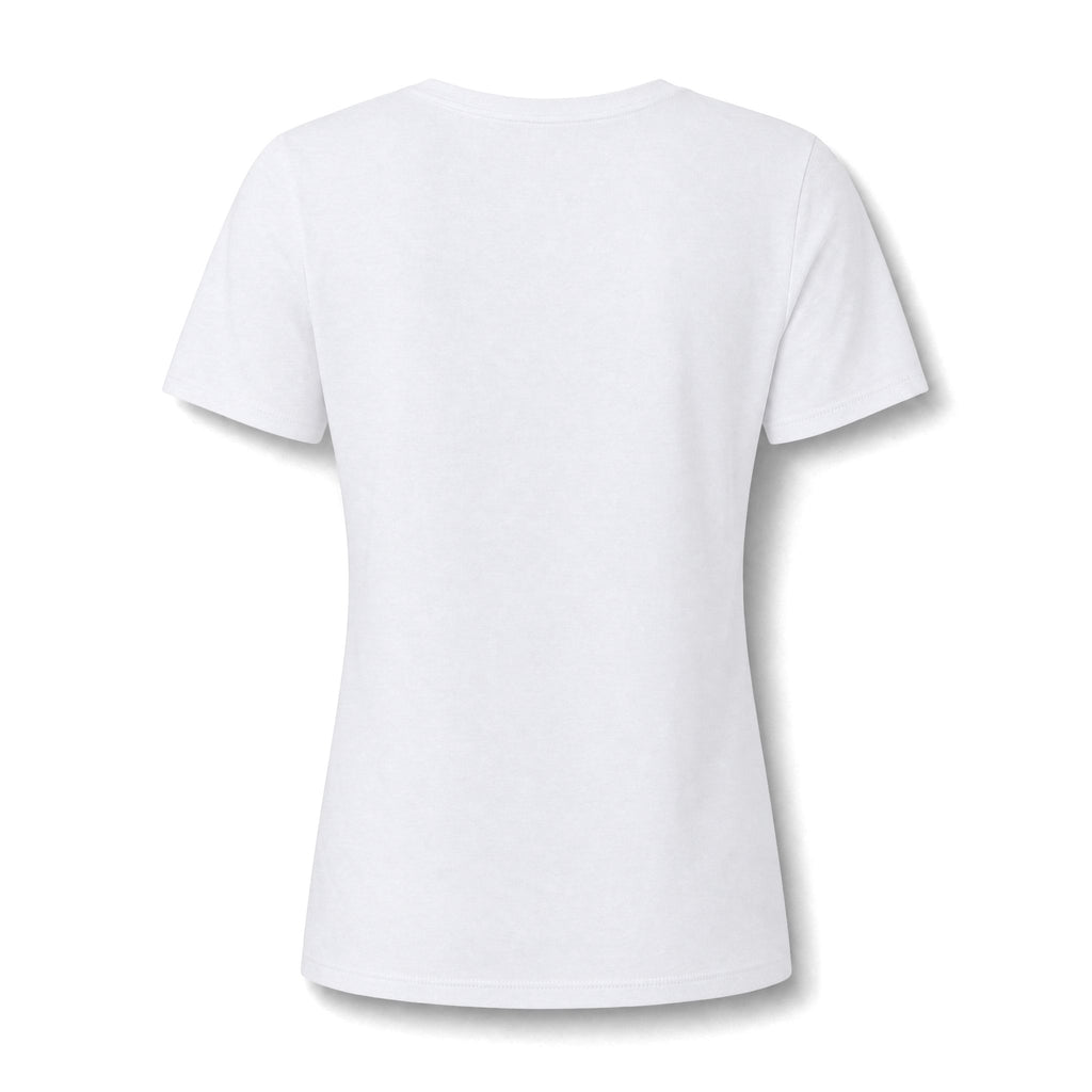 Women's V‑Neck Skull Tee — Western Cow Skull Graphic