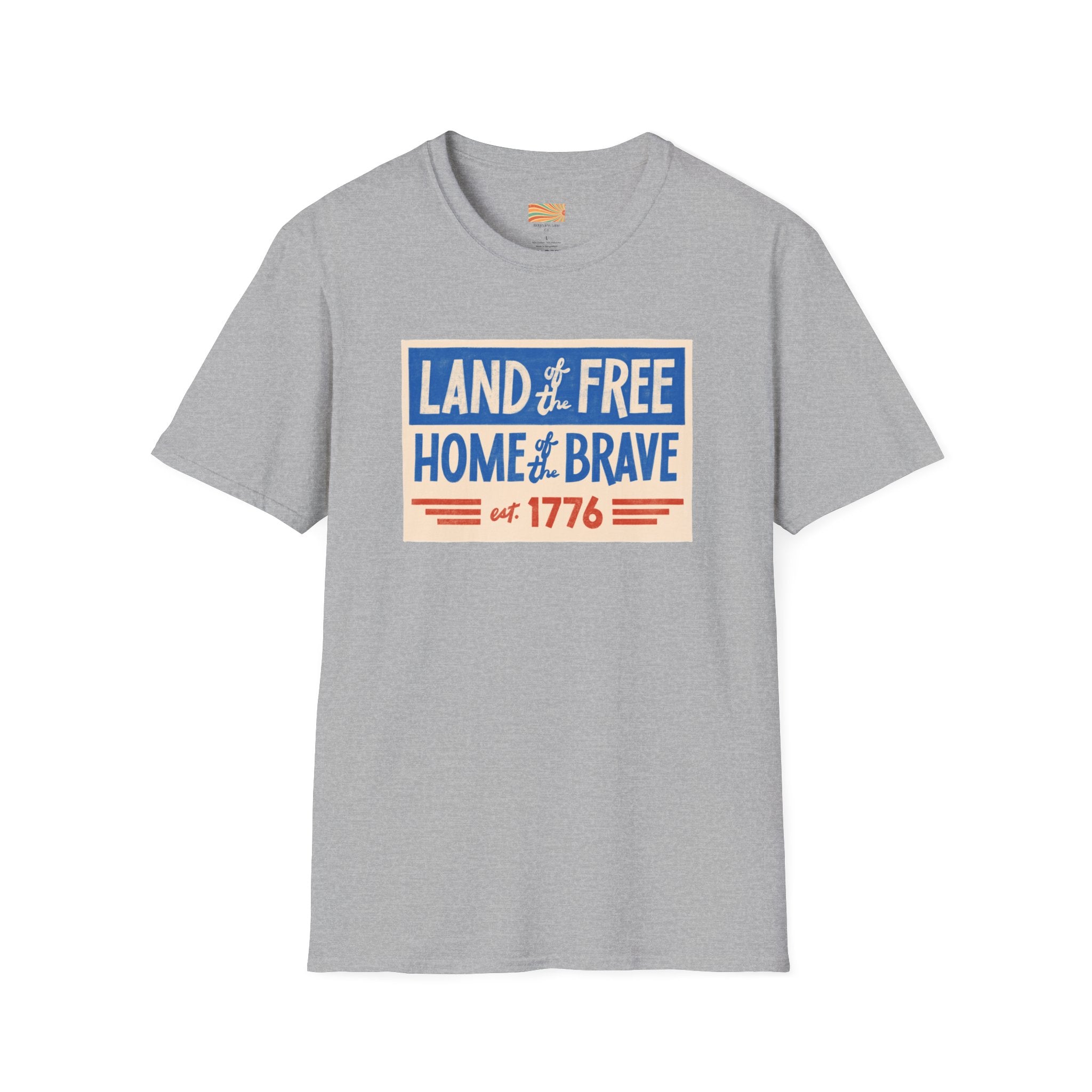 Land of the Free Home of the Brave Unisex Softstyle T-Shirt
