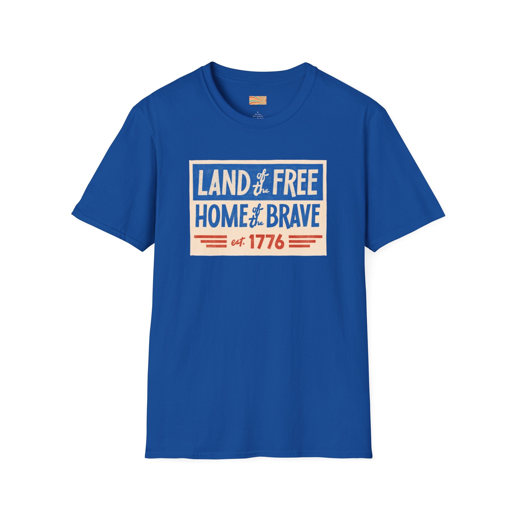 Land of the Free Home of the Brave Unisex Softstyle T-Shirt
