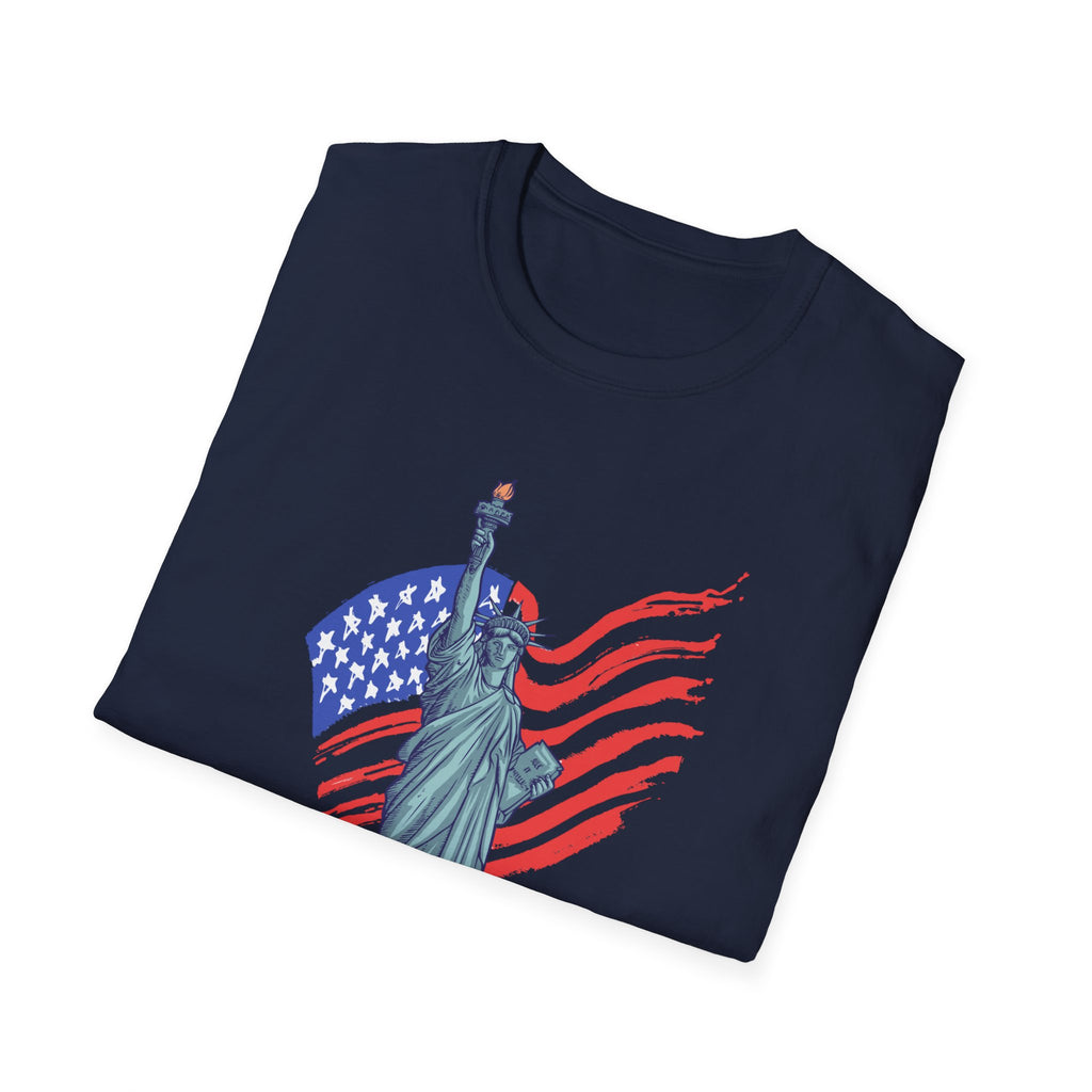 Statue of Liberty American Flag T-Shirt — Patriotic USA Independence Day Tee