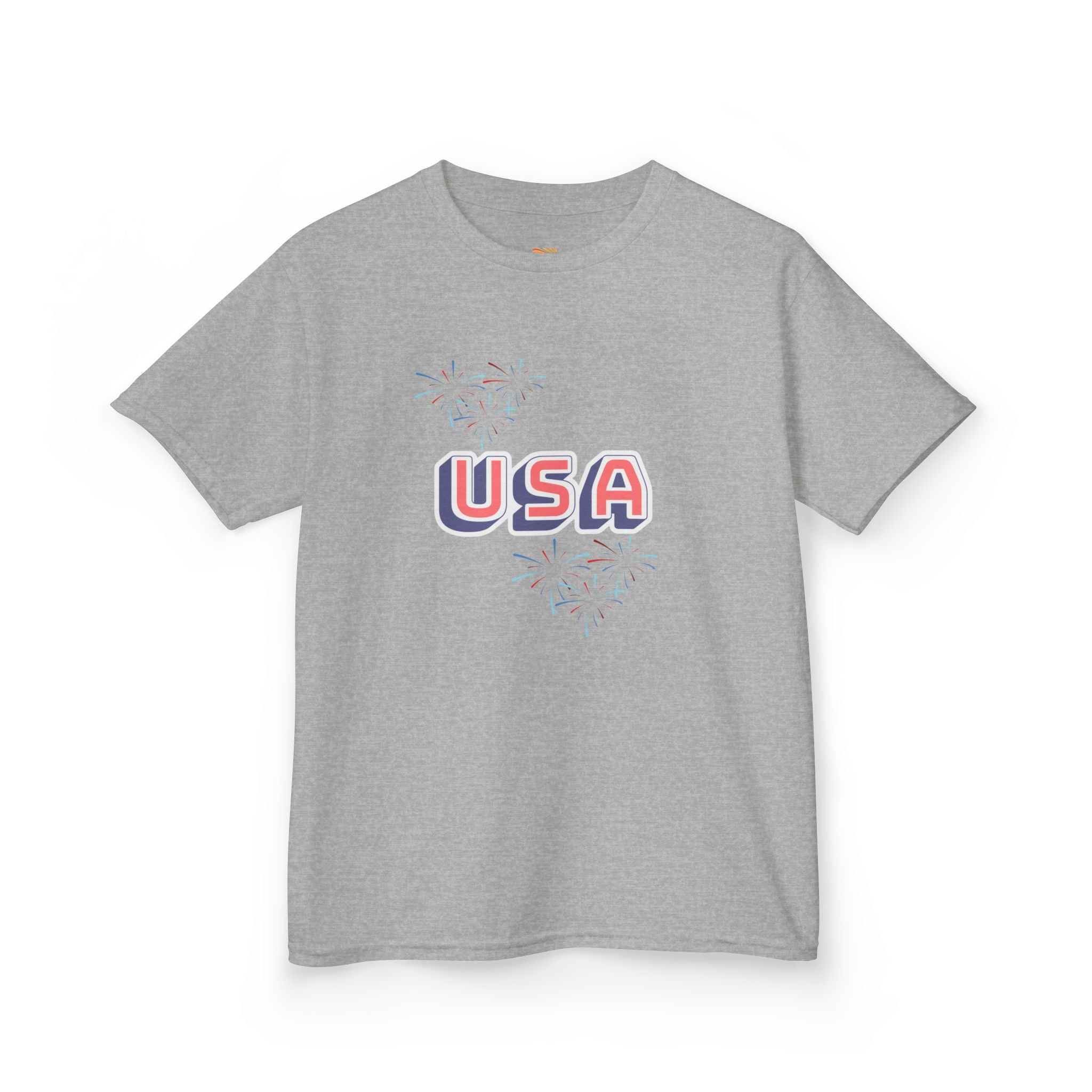 Kids USA Graphic Tee — Patriotic Red White Blue Kids T-Shirt for 4th of July