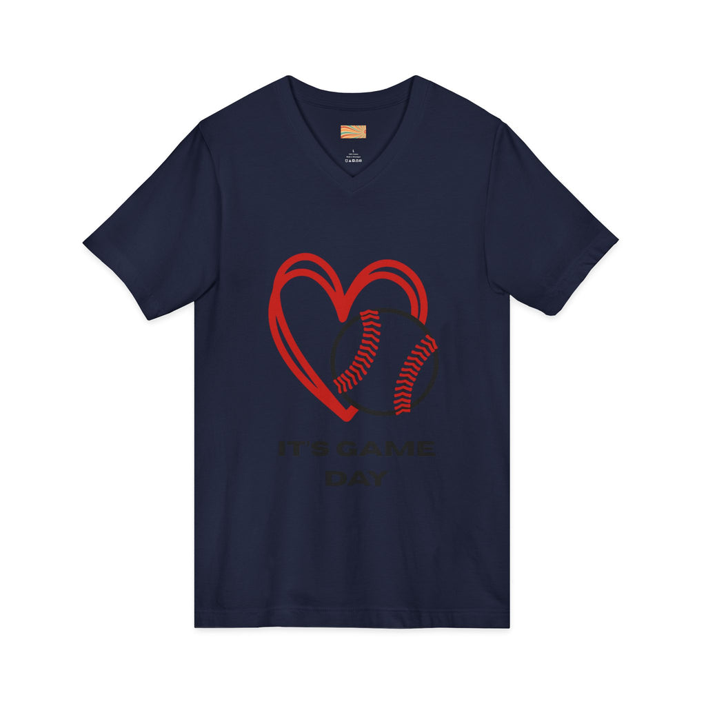 Game Day Baseball V-Neck Tee