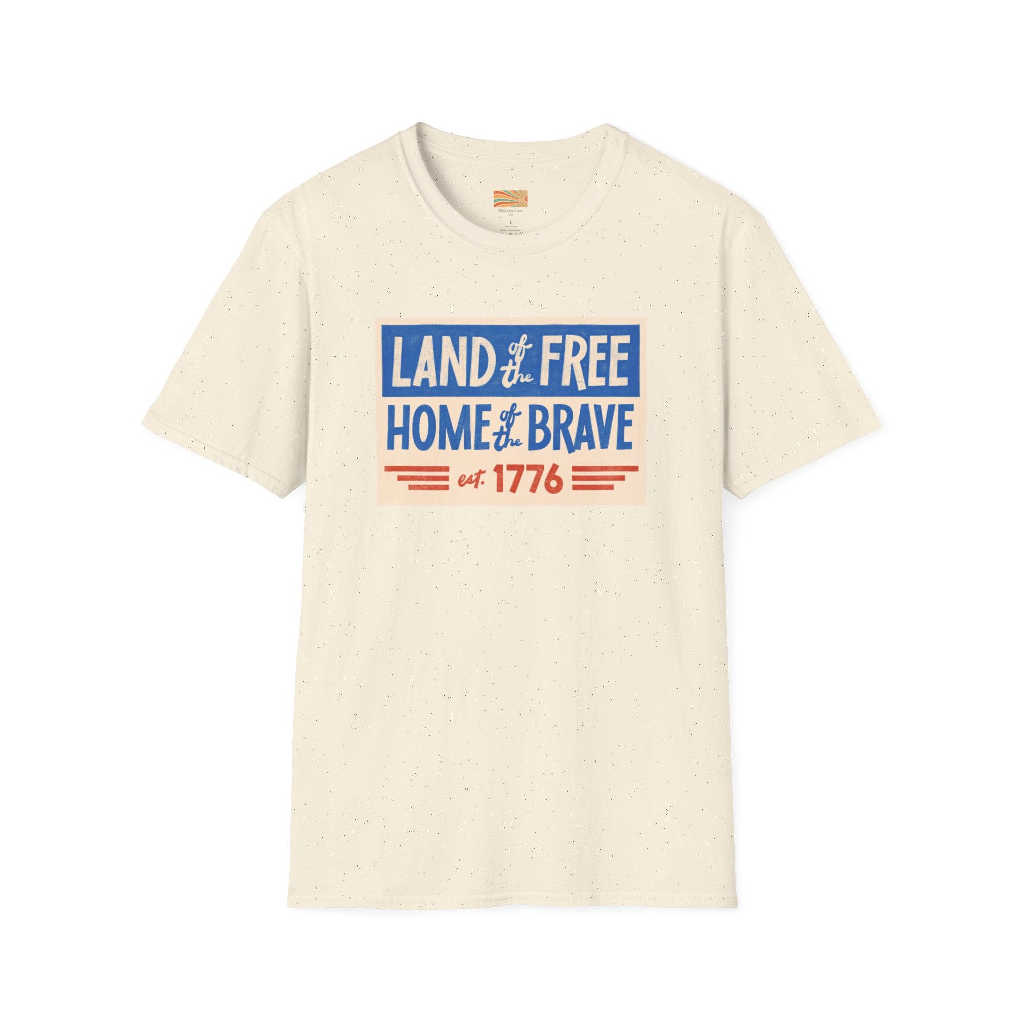 Land of the Free Home of the Brave Unisex Softstyle T-Shirt