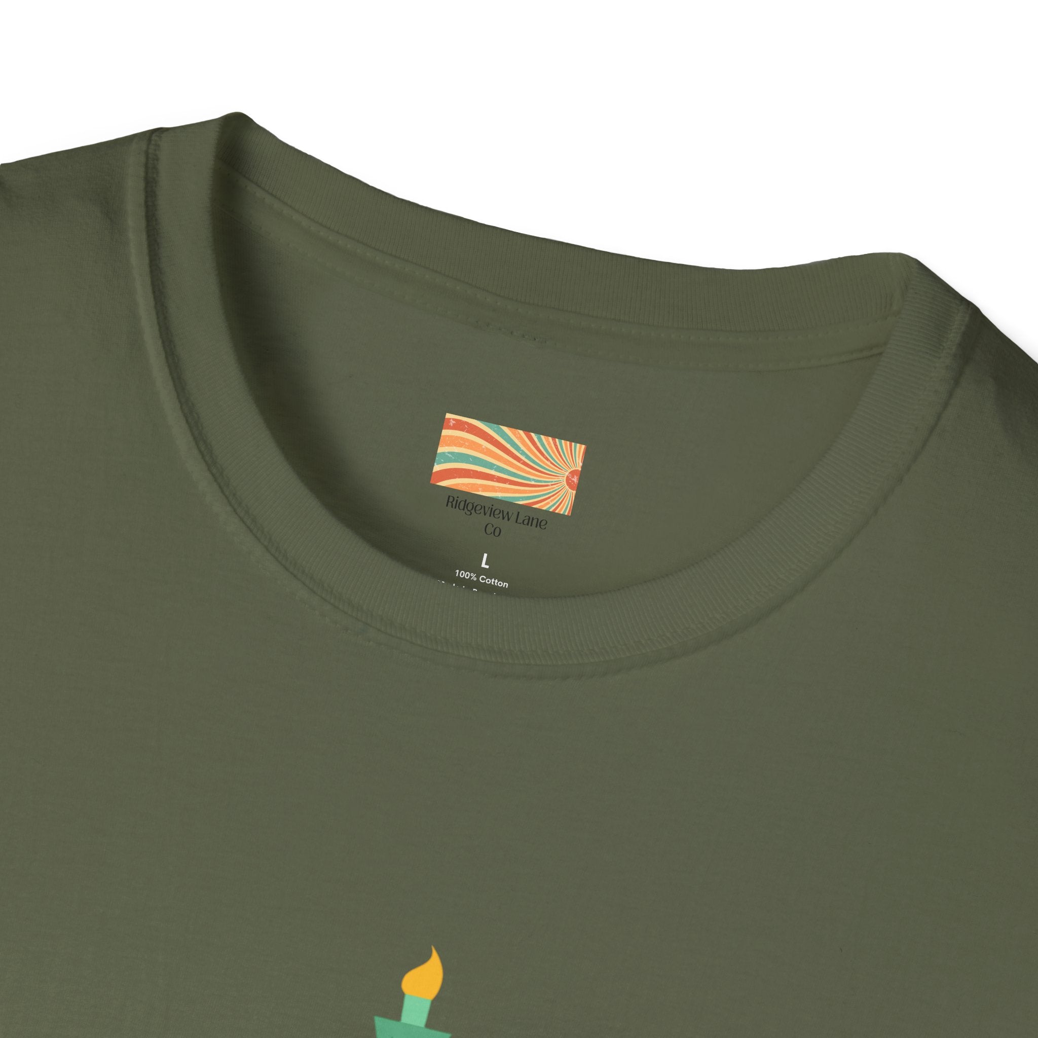Statue of Liberty Flag backgroundUnisex Softstyle T-Shirt