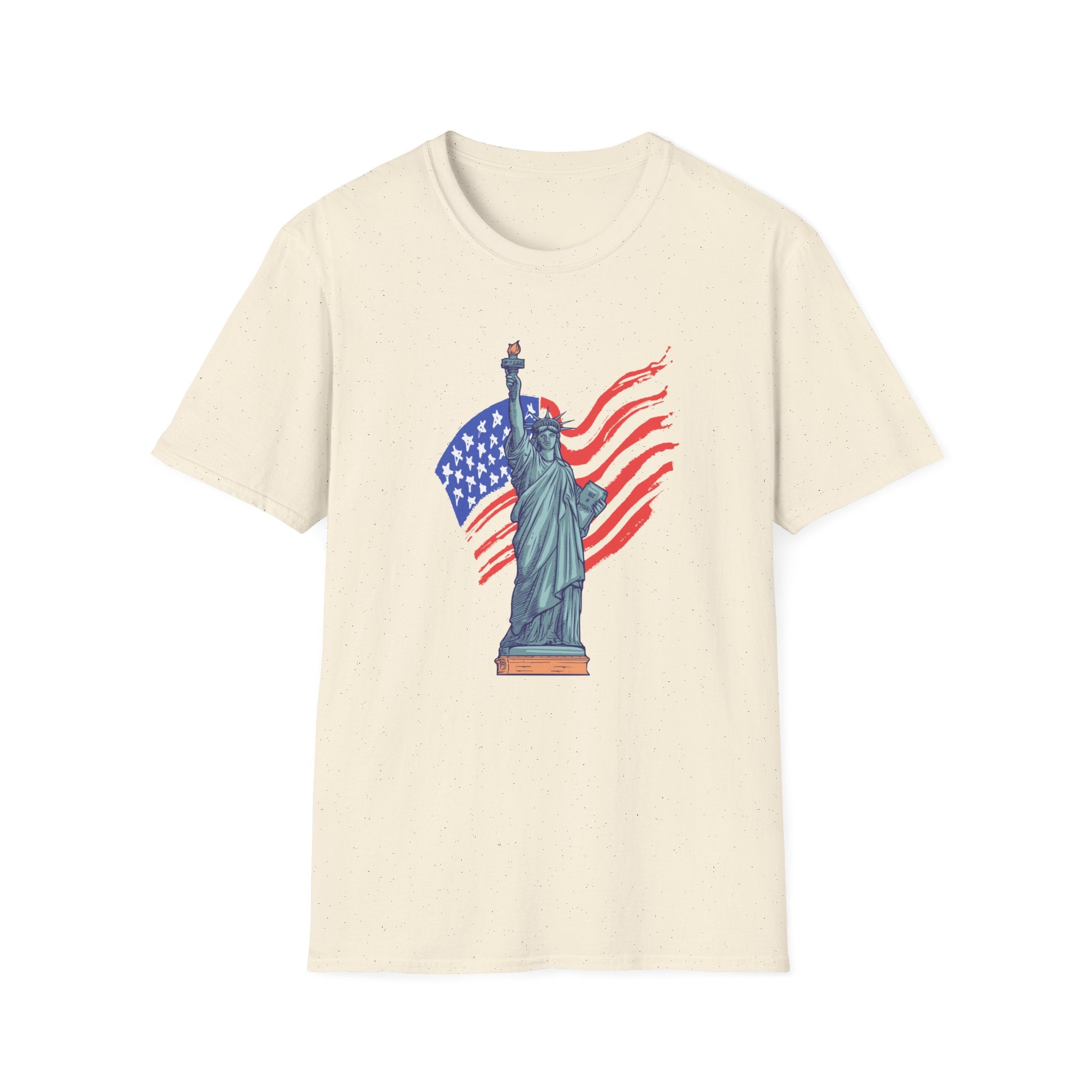 Statue of Liberty American Flag T-Shirt — Patriotic USA Independence Day Tee